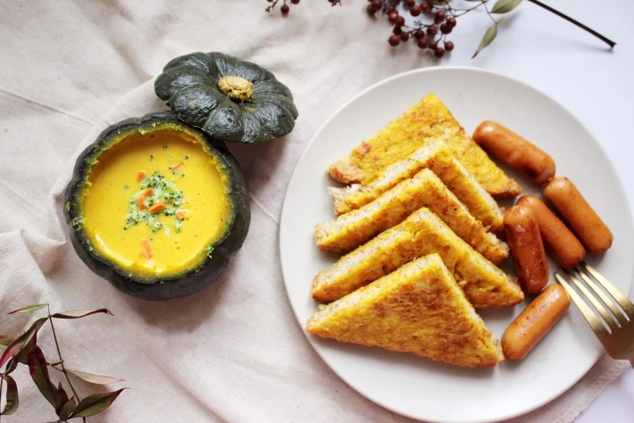 American breakfast in Shell Villa apartel resort