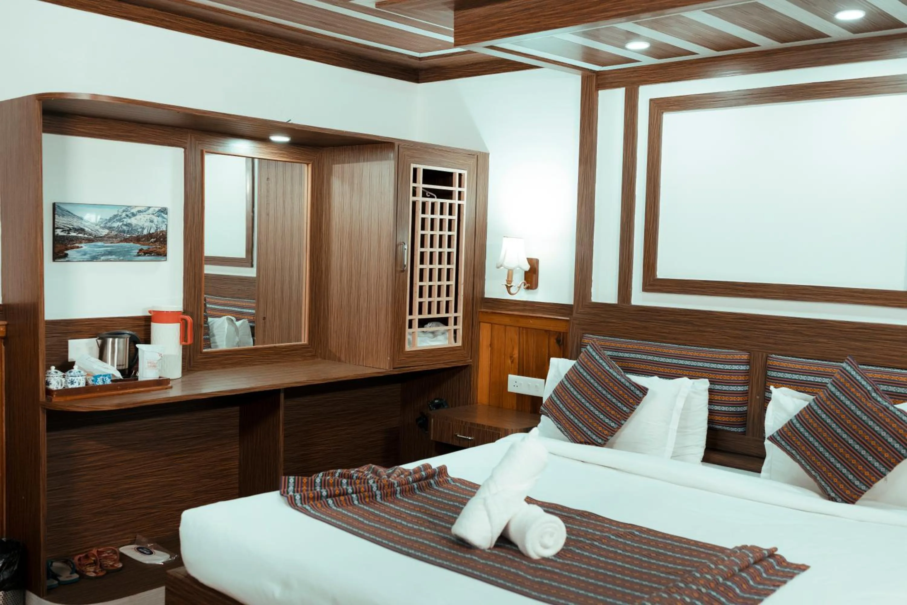 Bed in Yangthang Dzimkha Resort