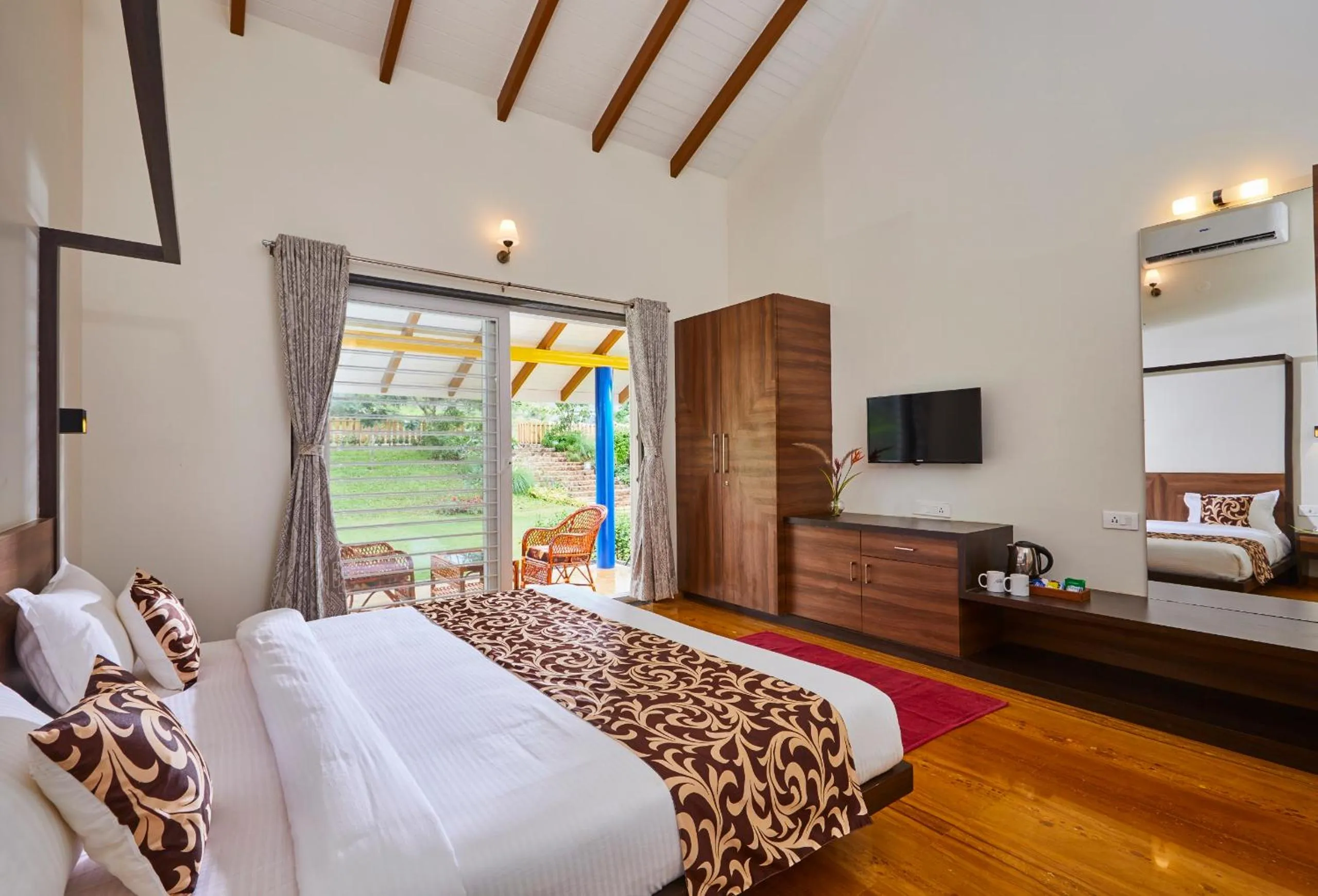 Bed in Grape County Eco Resort & Spa, Nashik