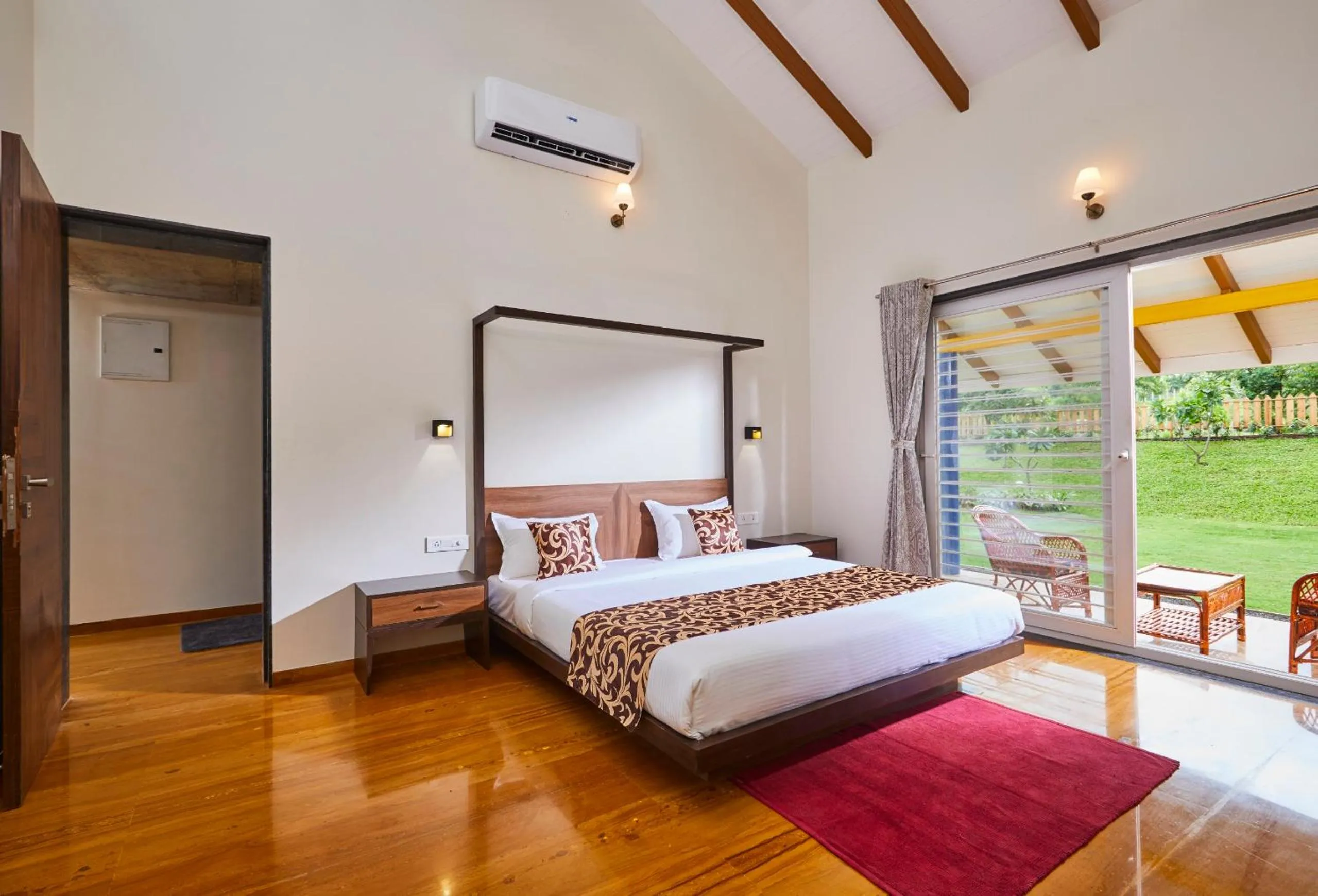 Bed in Grape County Eco Resort & Spa, Nashik