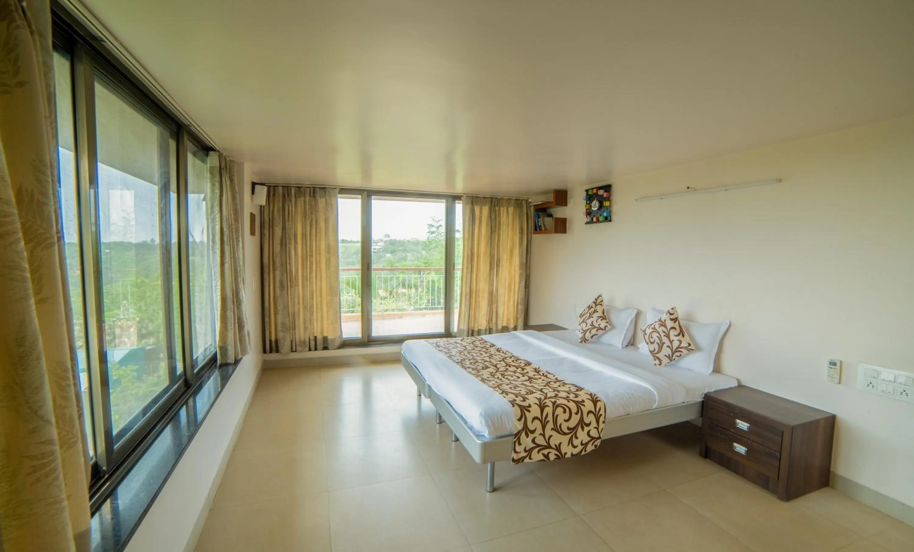 Bed in Grape County Eco Resort & Spa, Nashik