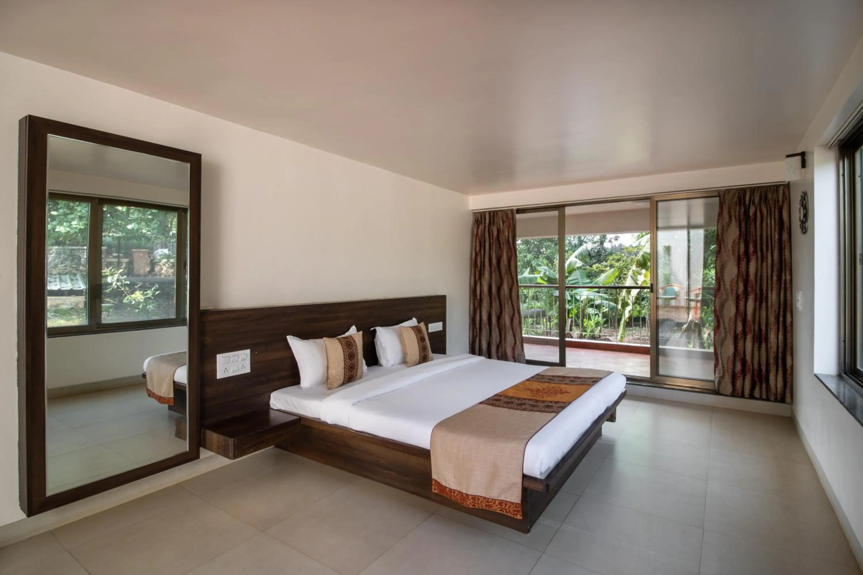 Bed in Grape County Eco Resort & Spa, Nashik