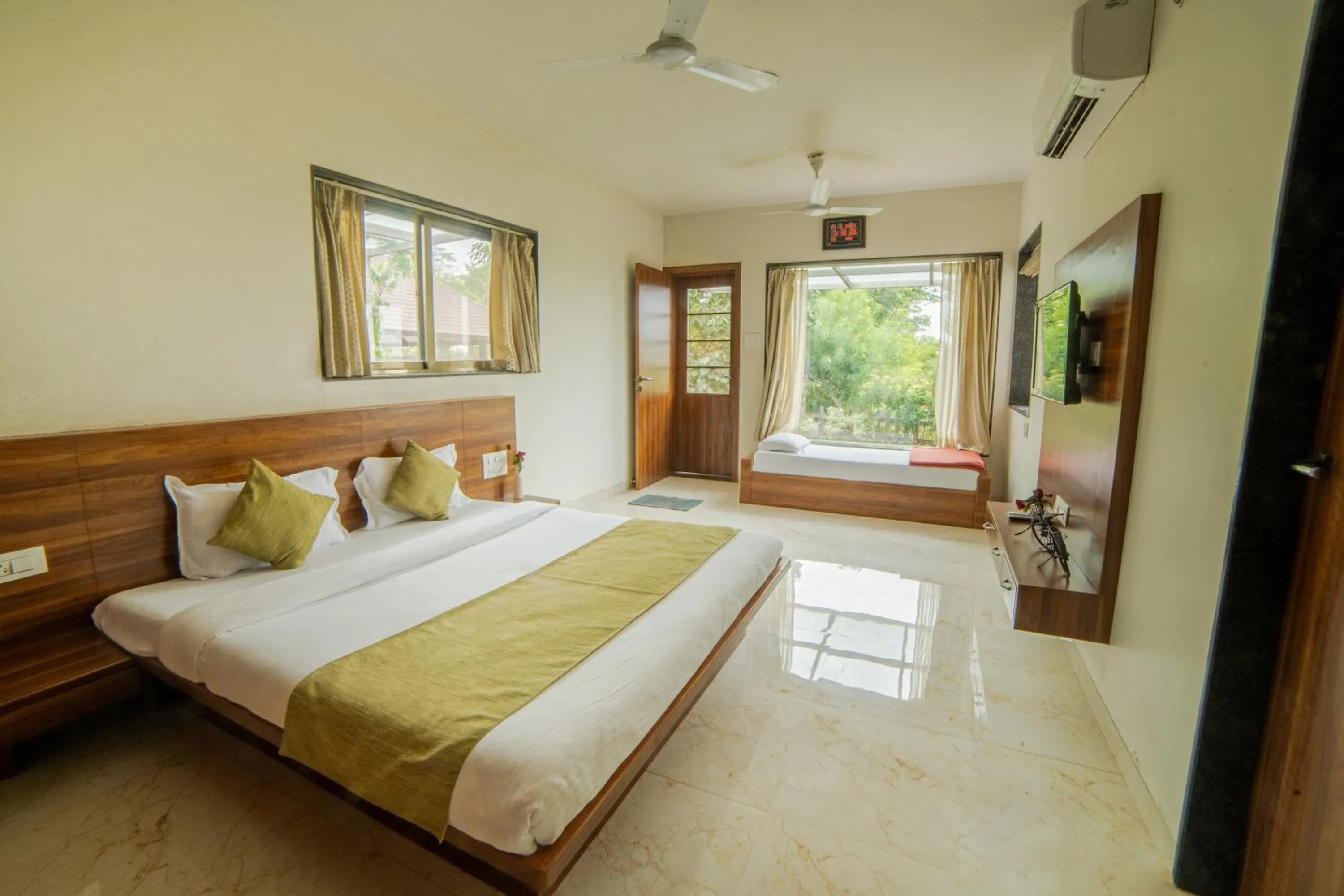 Bed in Grape County Eco Resort & Spa, Nashik
