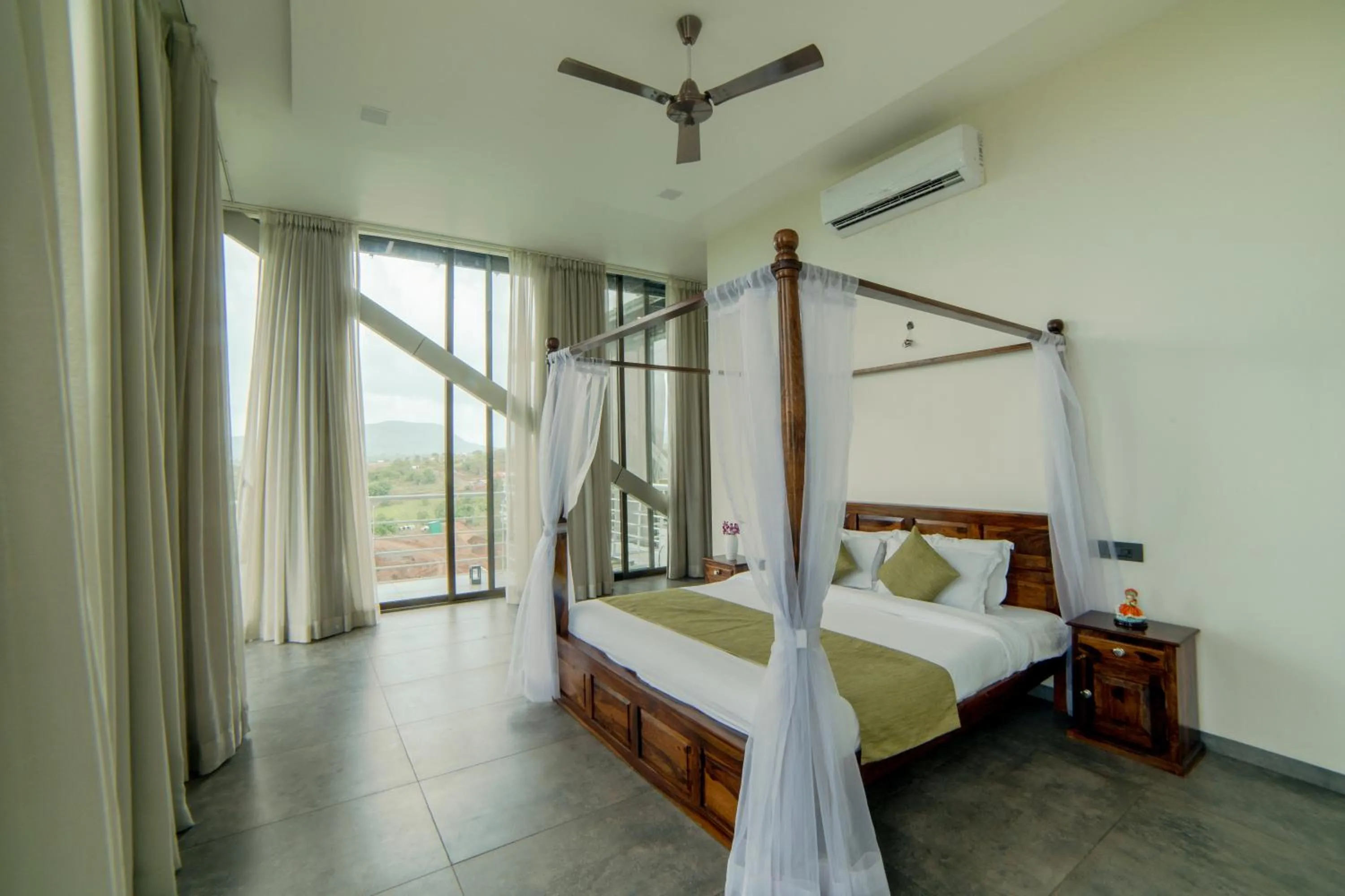 Bed in Grape County Eco Resort & Spa, Nashik