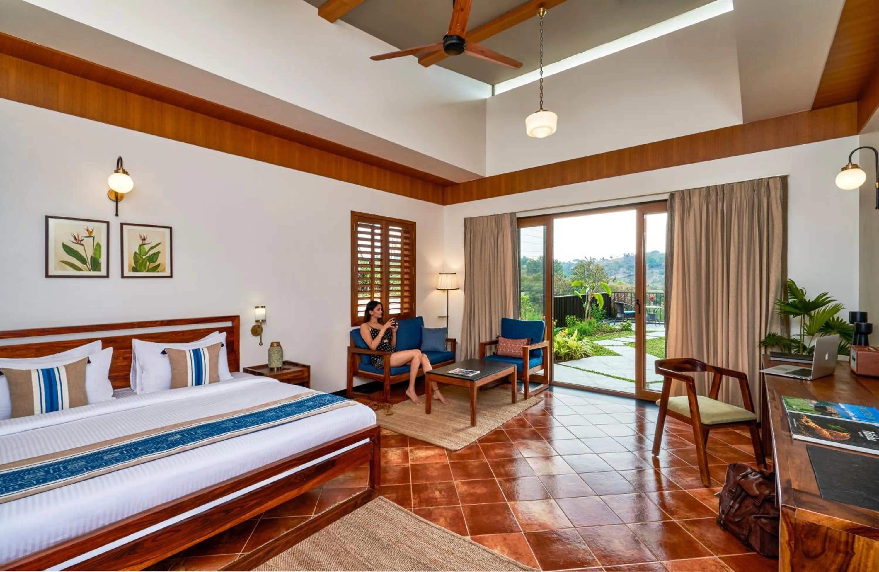 Bedroom, Bed in Grape County Eco Resort & Spa, Nashik
