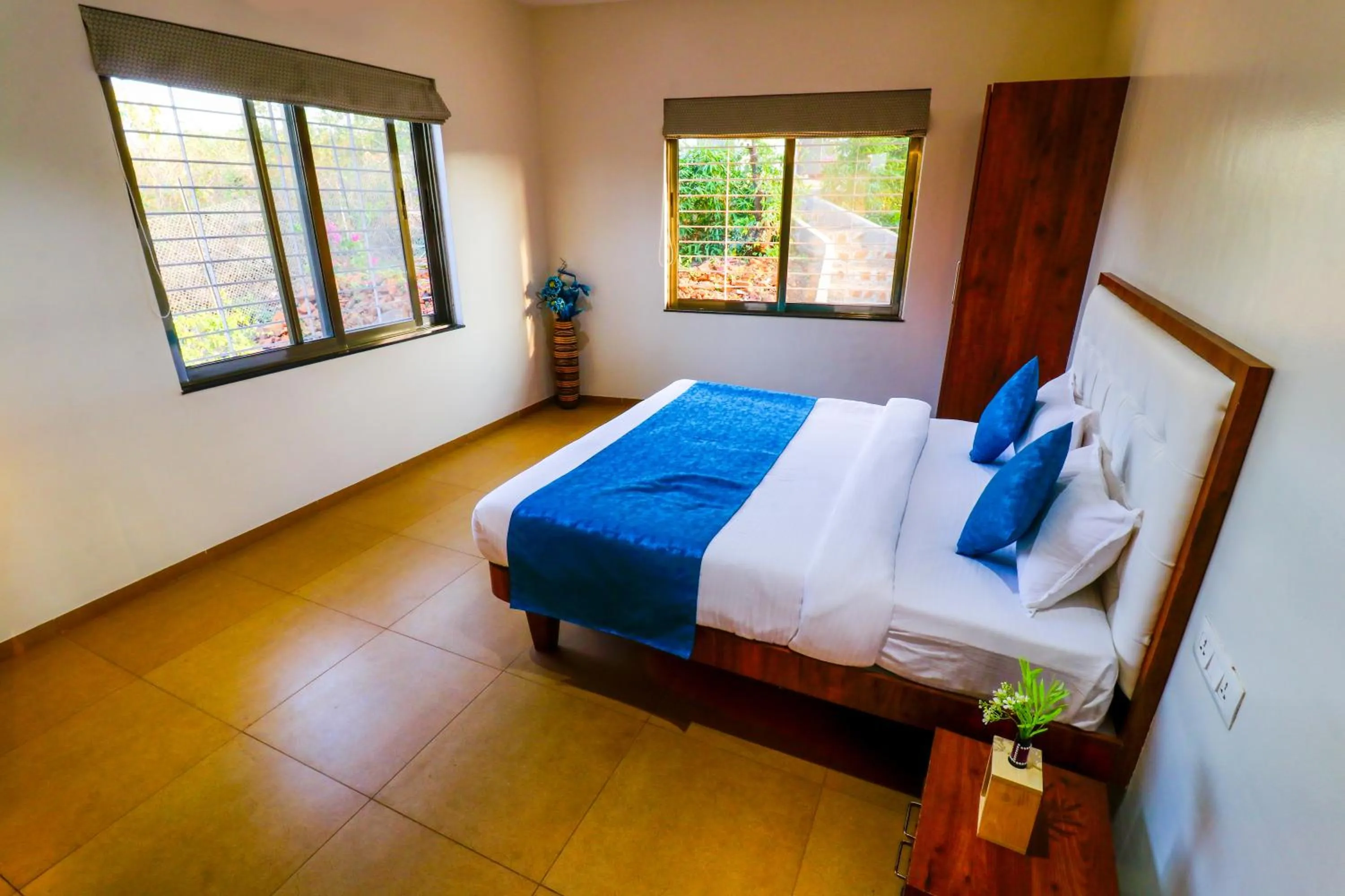 Bed in Grape County Eco Resort & Spa, Nashik