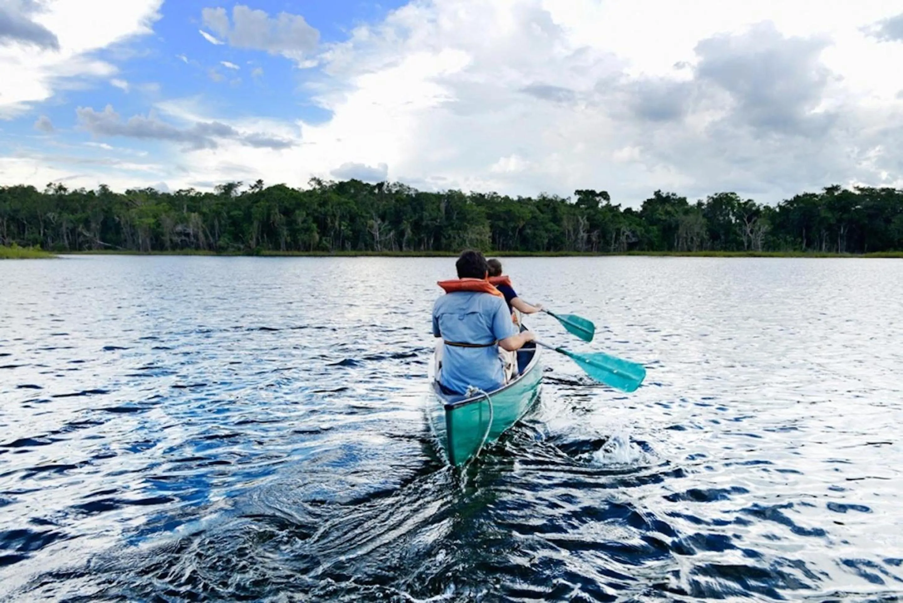 Canoeing in Chan Chich Lodge