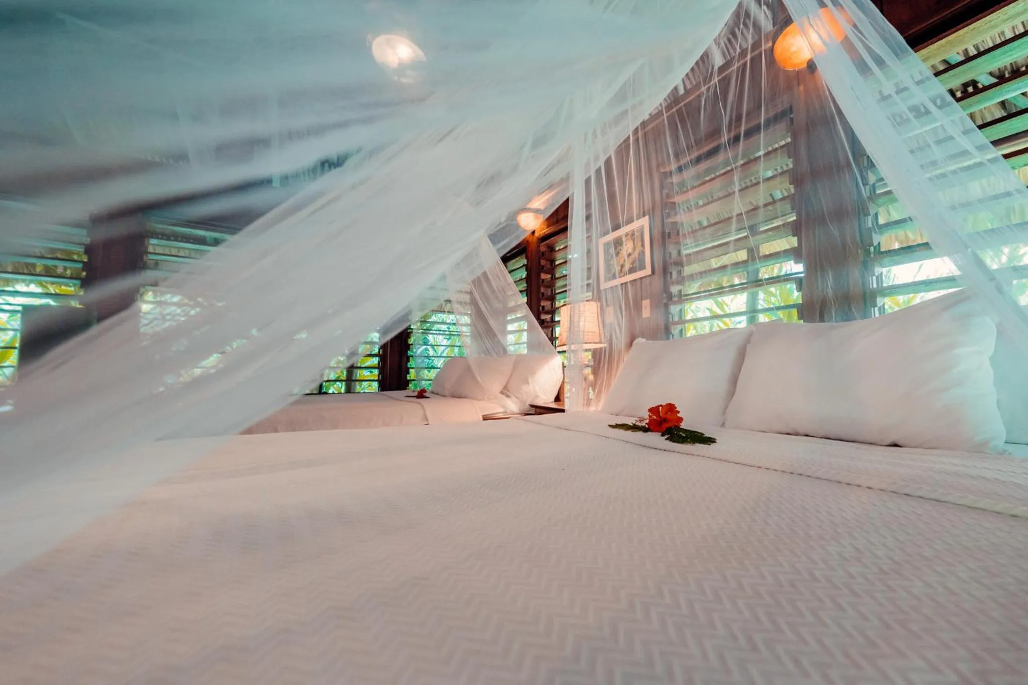 Bed in Chan Chich Lodge