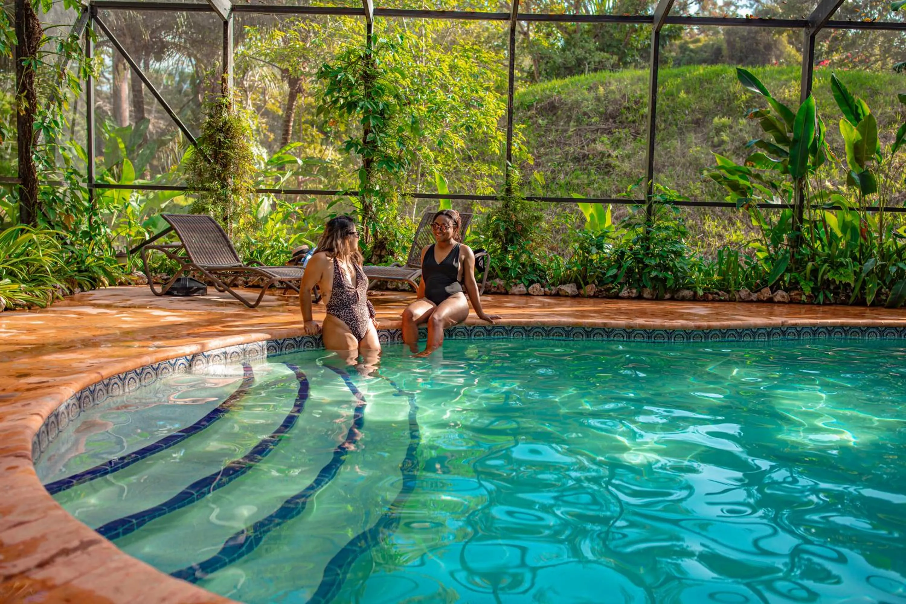 Swimming pool in Chan Chich Lodge