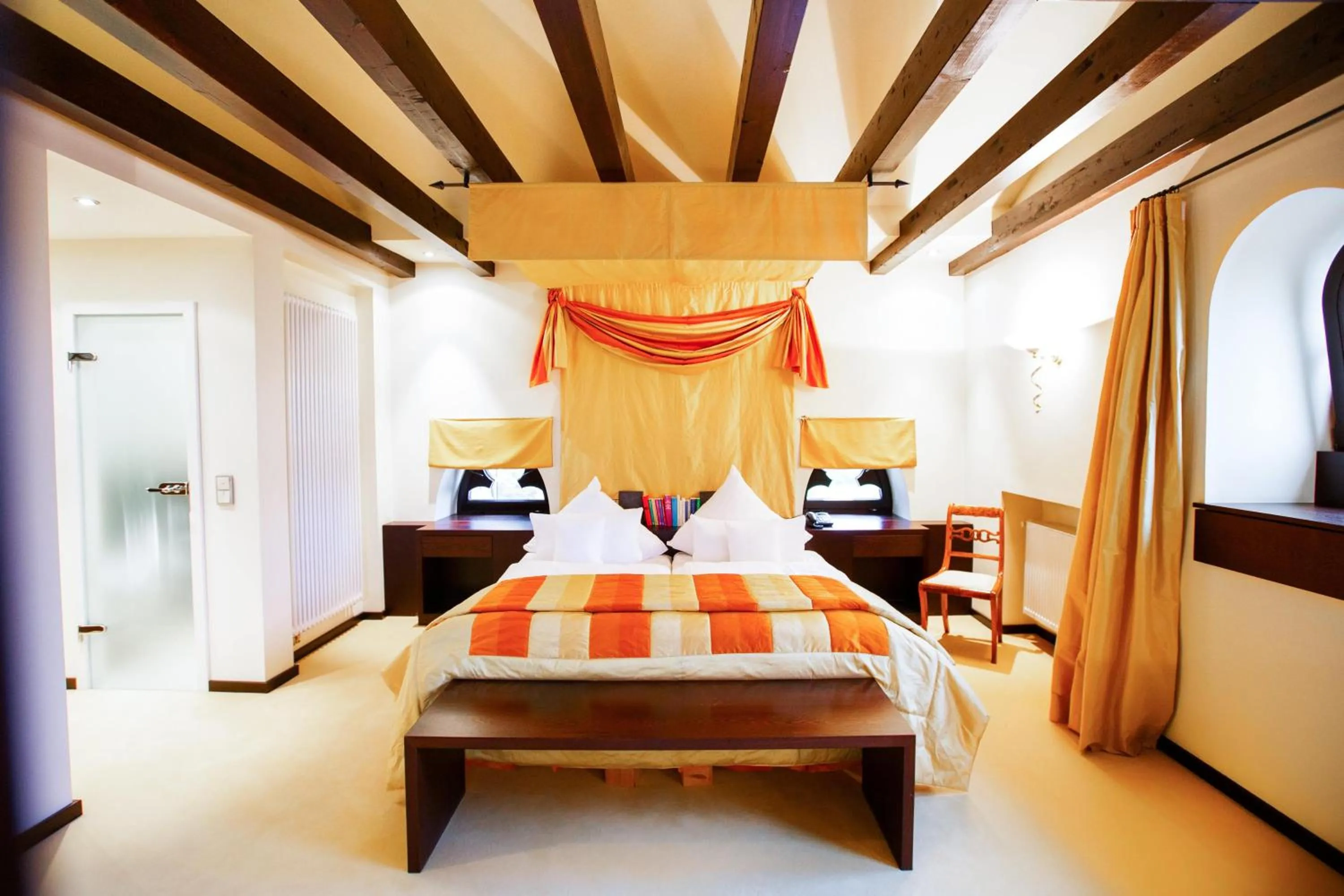 Photo of the whole room, Bed in Burg & Gästehaus by Schwarzenstein