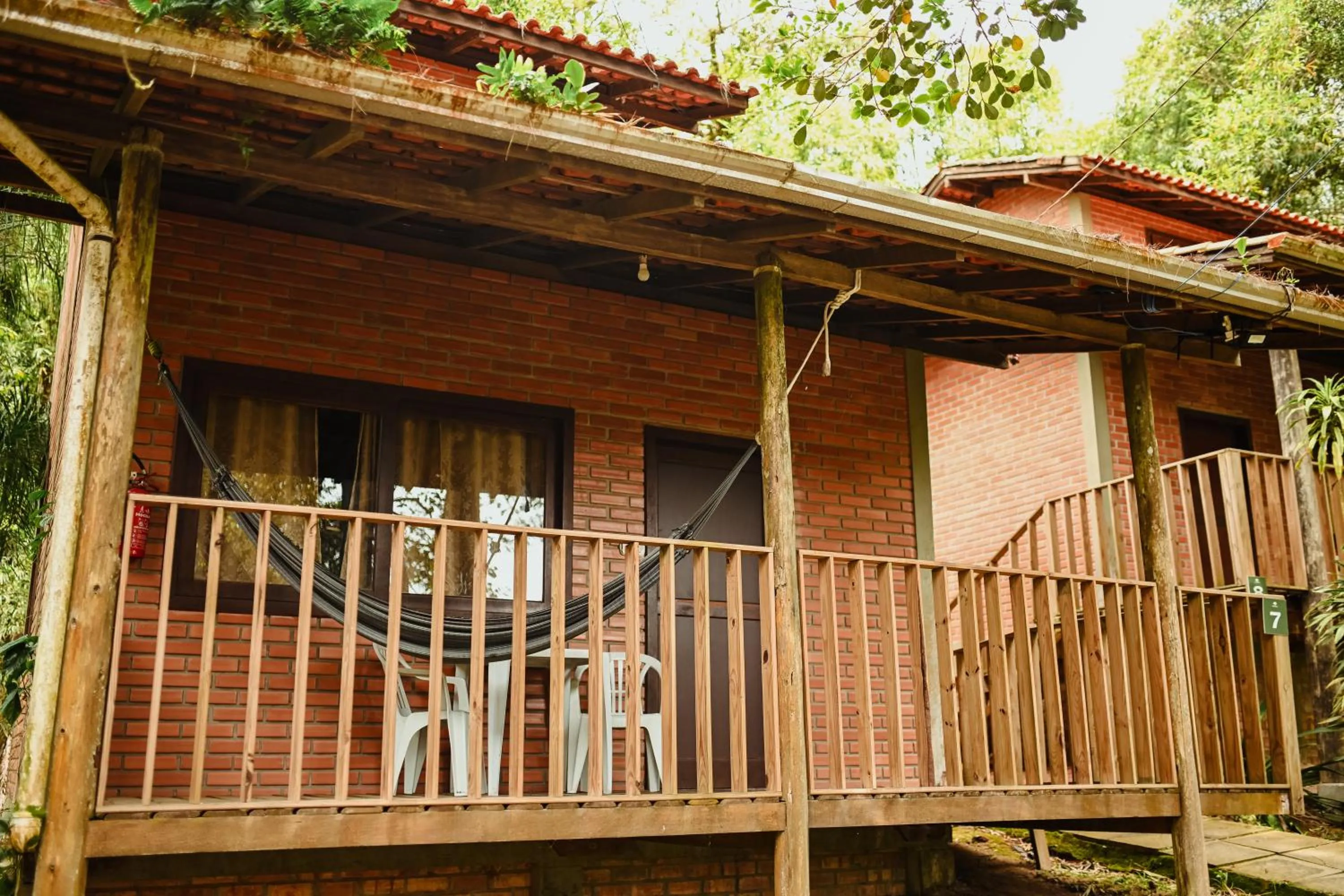 Balcony/Terrace in Pousada Nosso Bosque