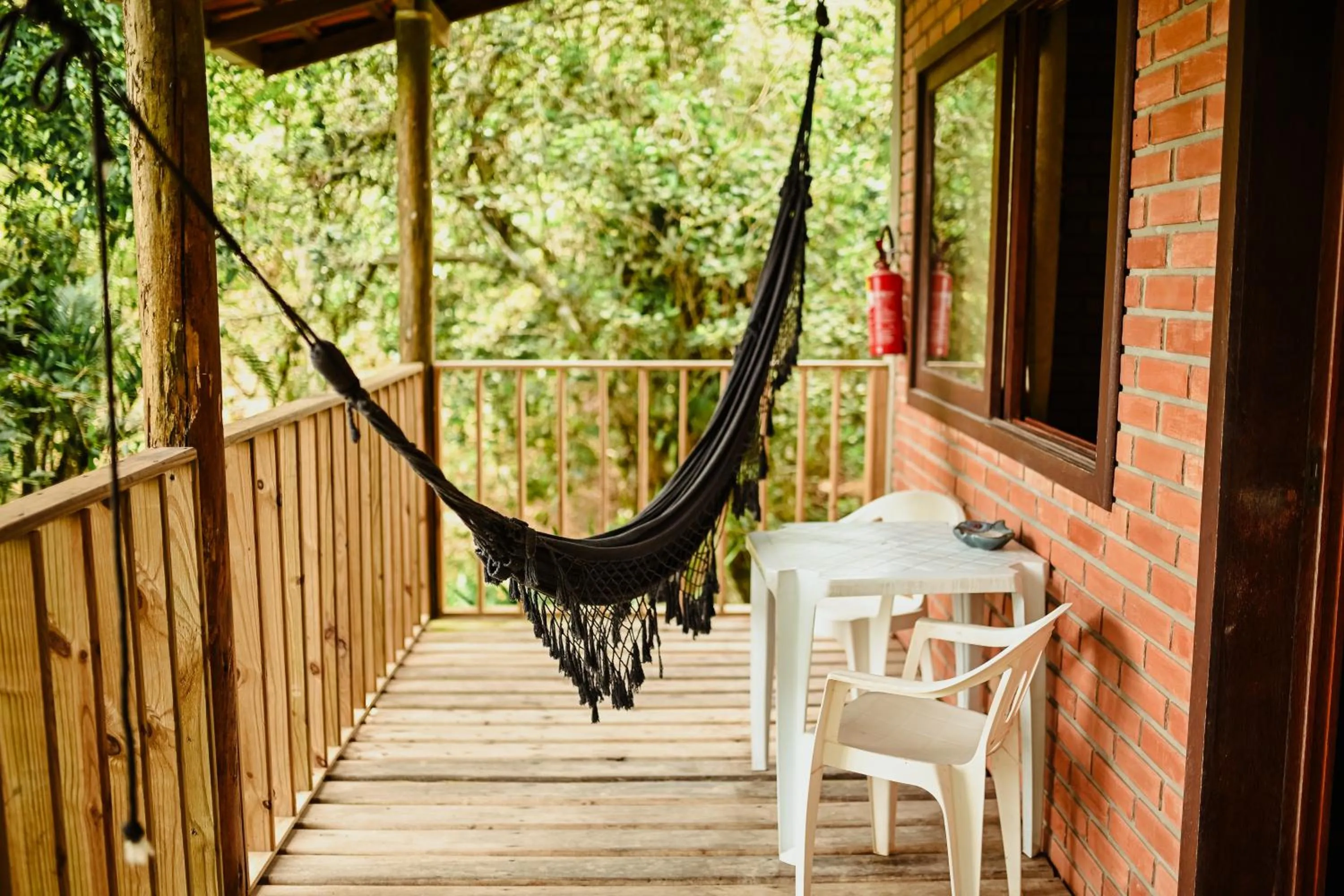 Balcony/Terrace in Pousada Nosso Bosque