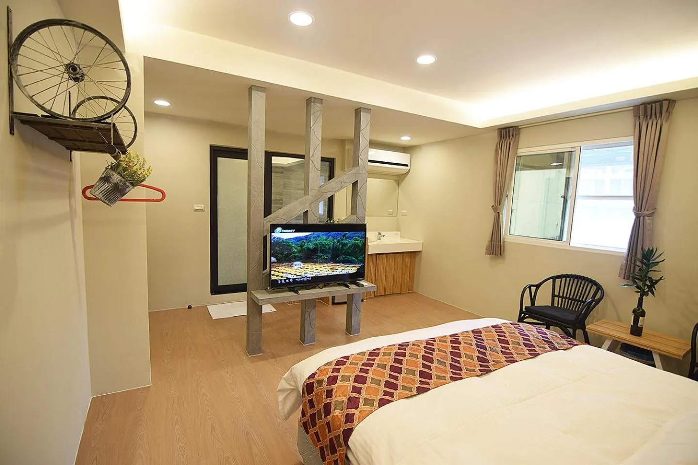 Bed in No. 21 Jiaoxi Hot Spring Homestay