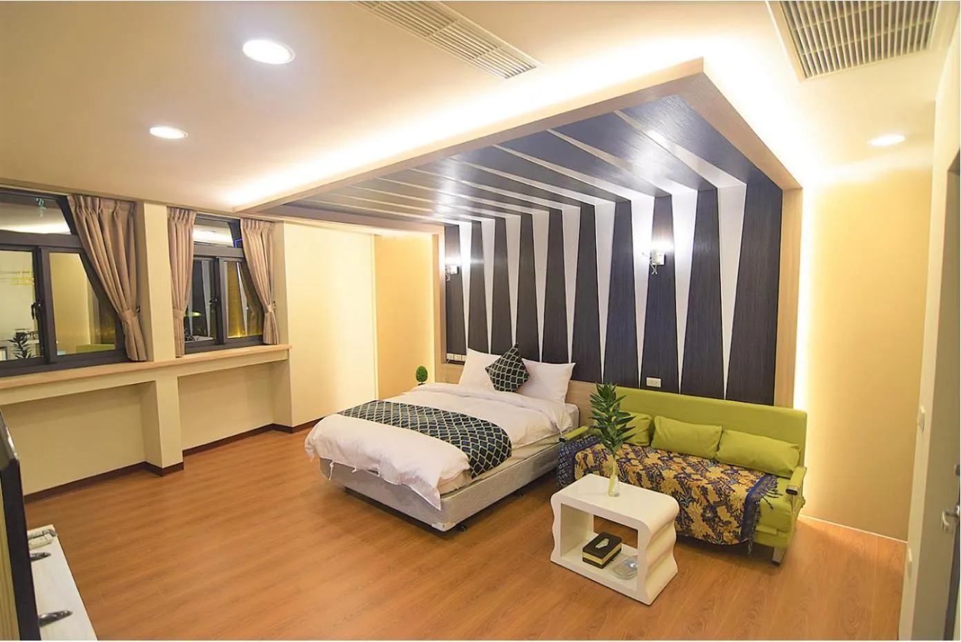 Bed in No. 21 Jiaoxi Hot Spring Homestay