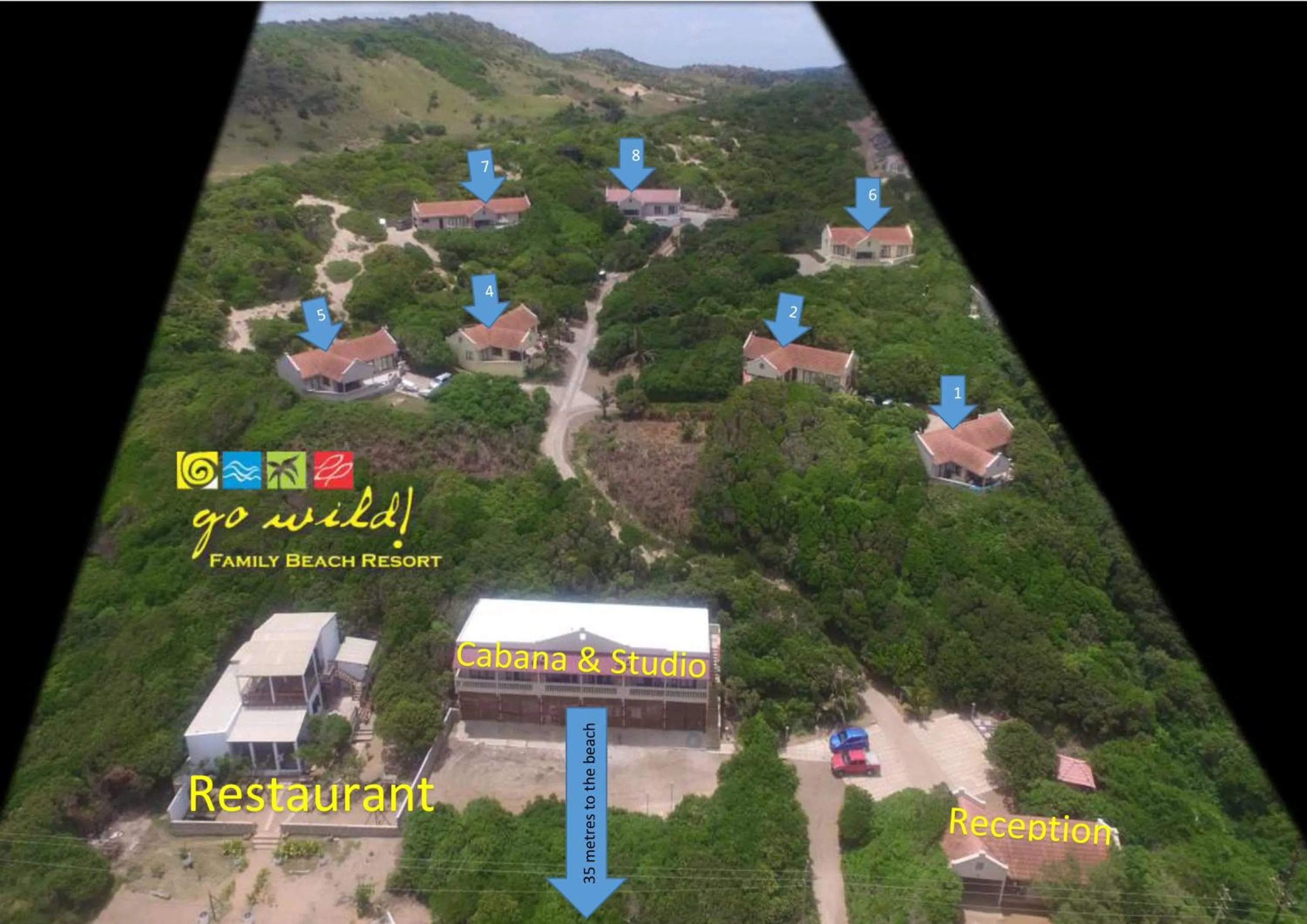 Bird's eye view in Go Wild Beach Resort