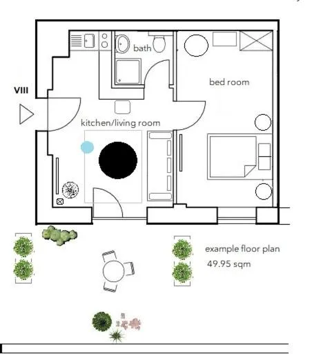 Floor plan in The Suite Hotel Fabric