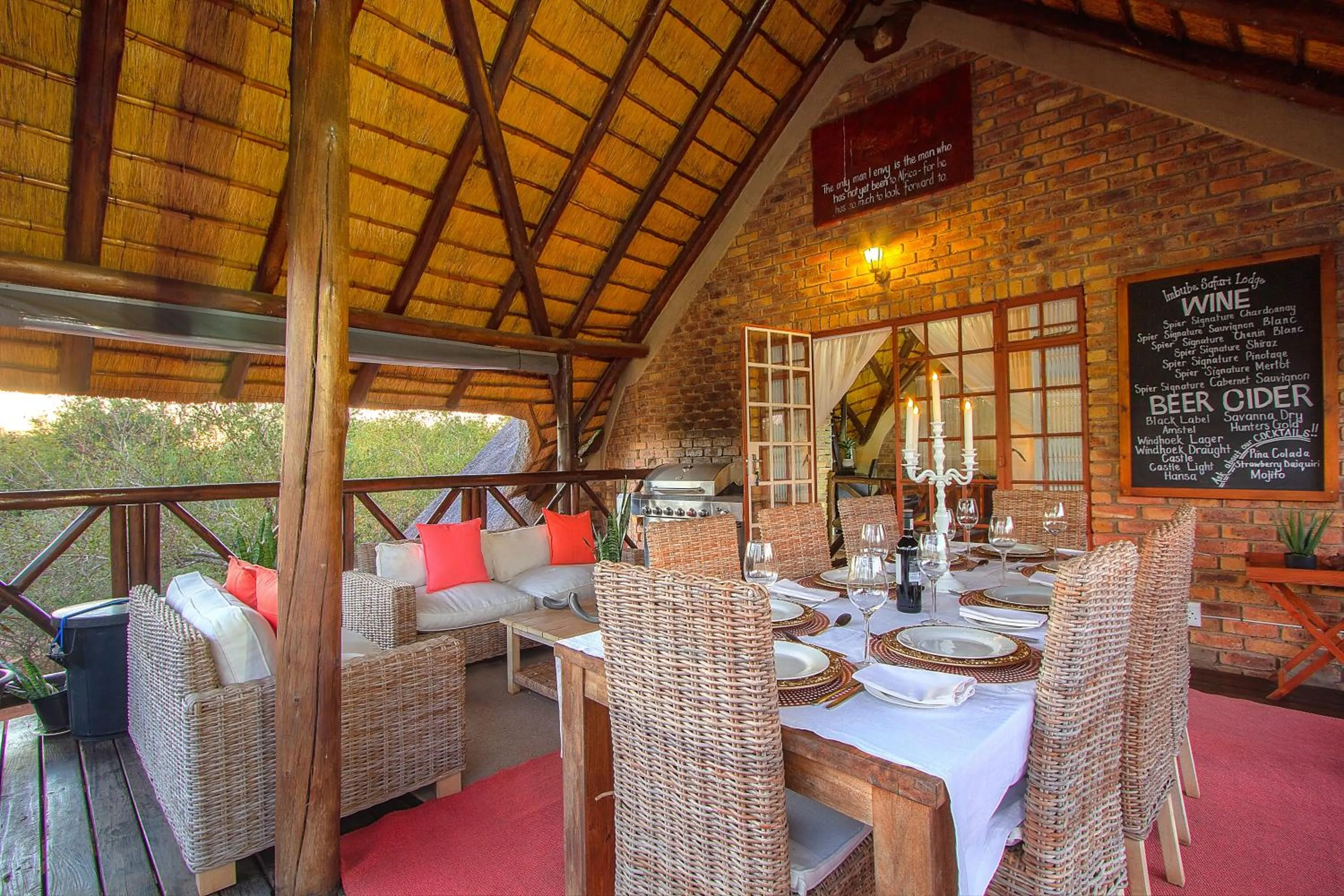 Balcony/Terrace in Imbube Safari Lodge