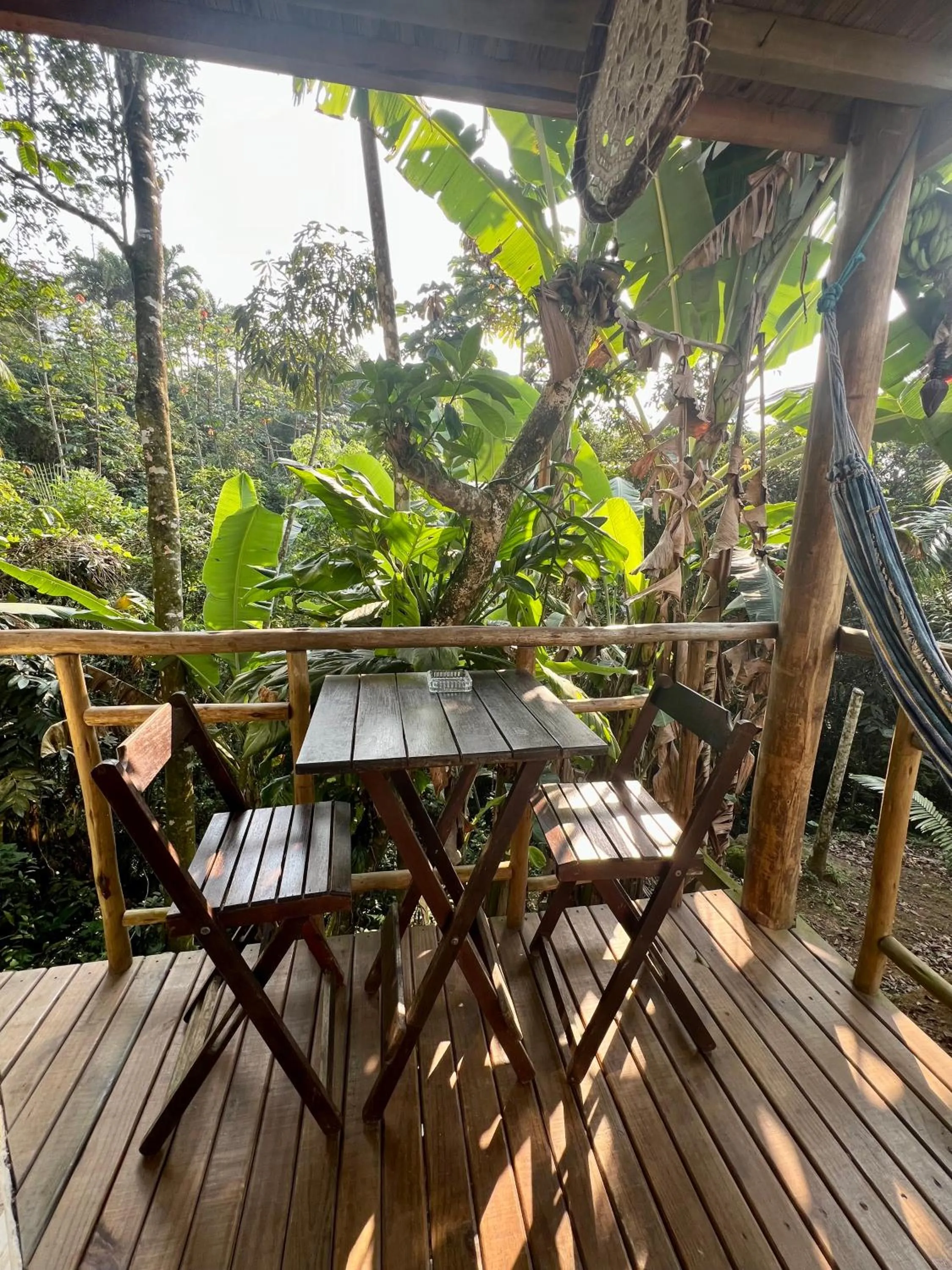 chalés frente à praia