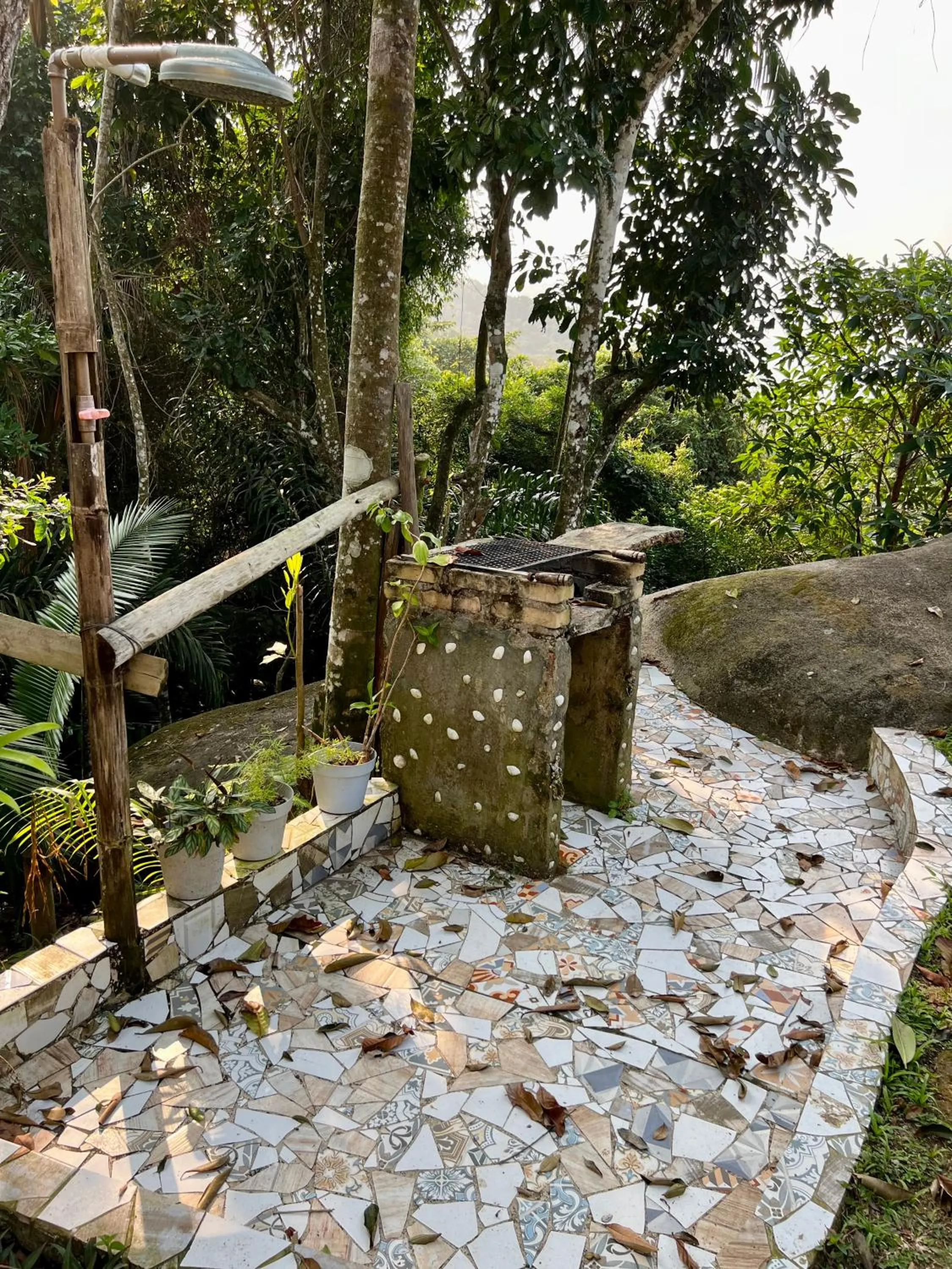 chalés frente à praia