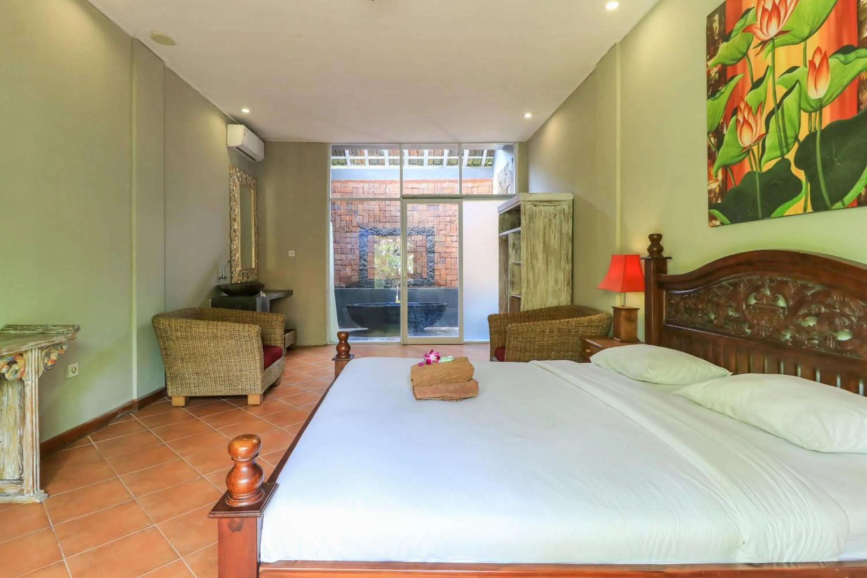 Bedroom, Bed in Diuma residence yoga meditation retreat and healing Center