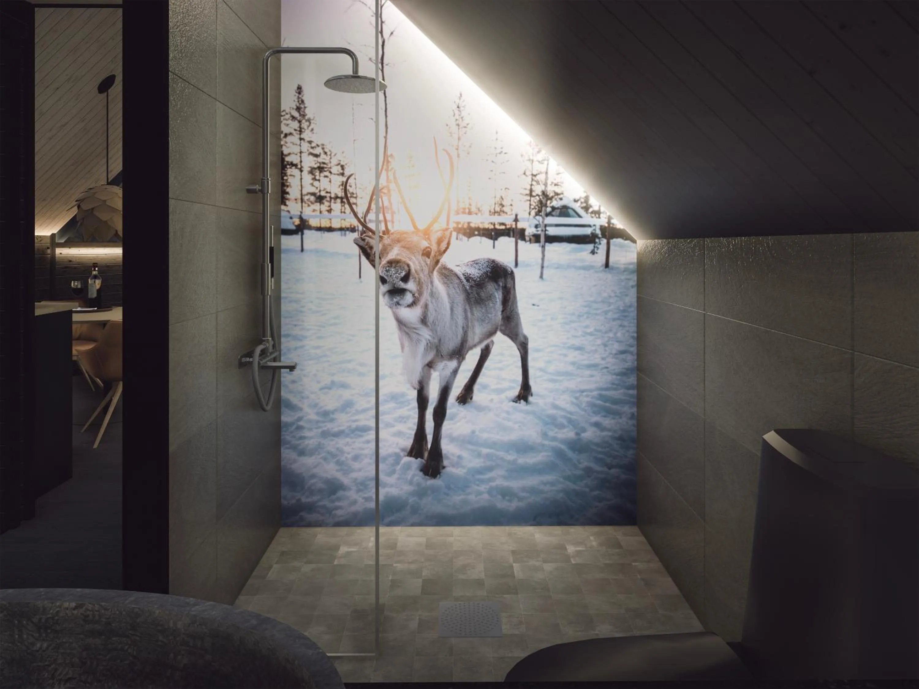 Shower in Aurora Village Ivalo