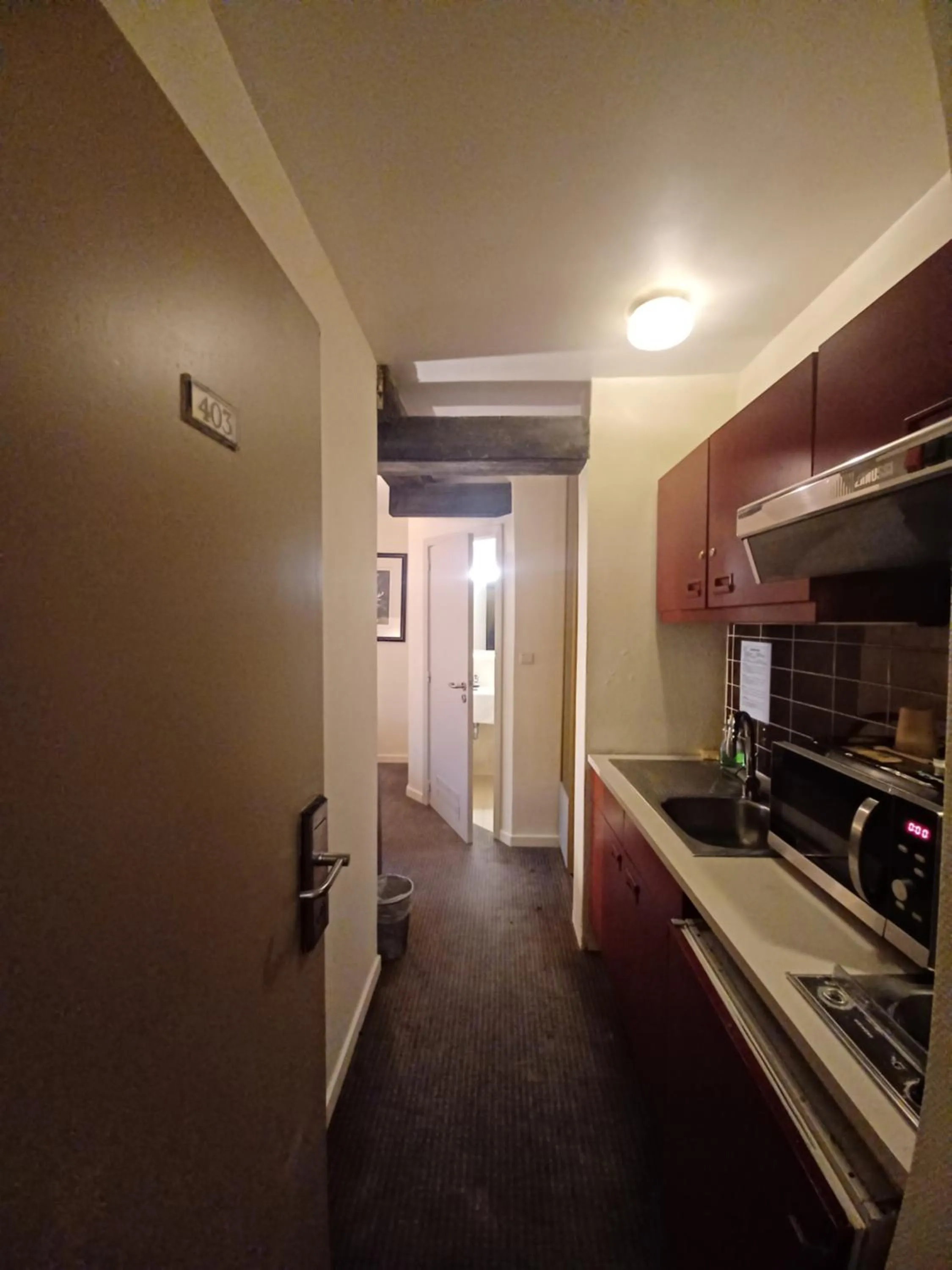 Kitchen or kitchenette in Hotel Koffieboontje