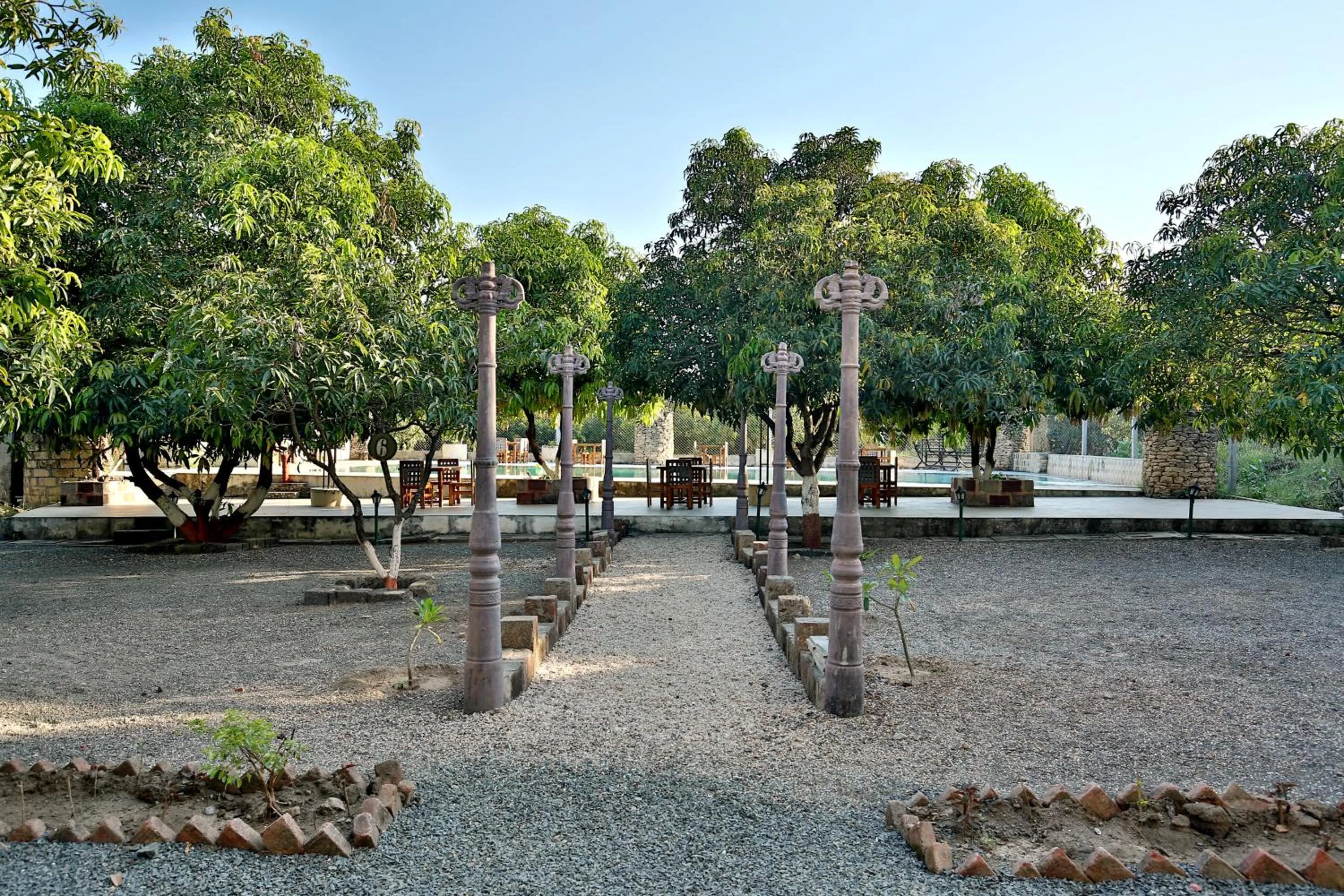 Pool view in Gir Lions Paw Resort with Swimming Pool