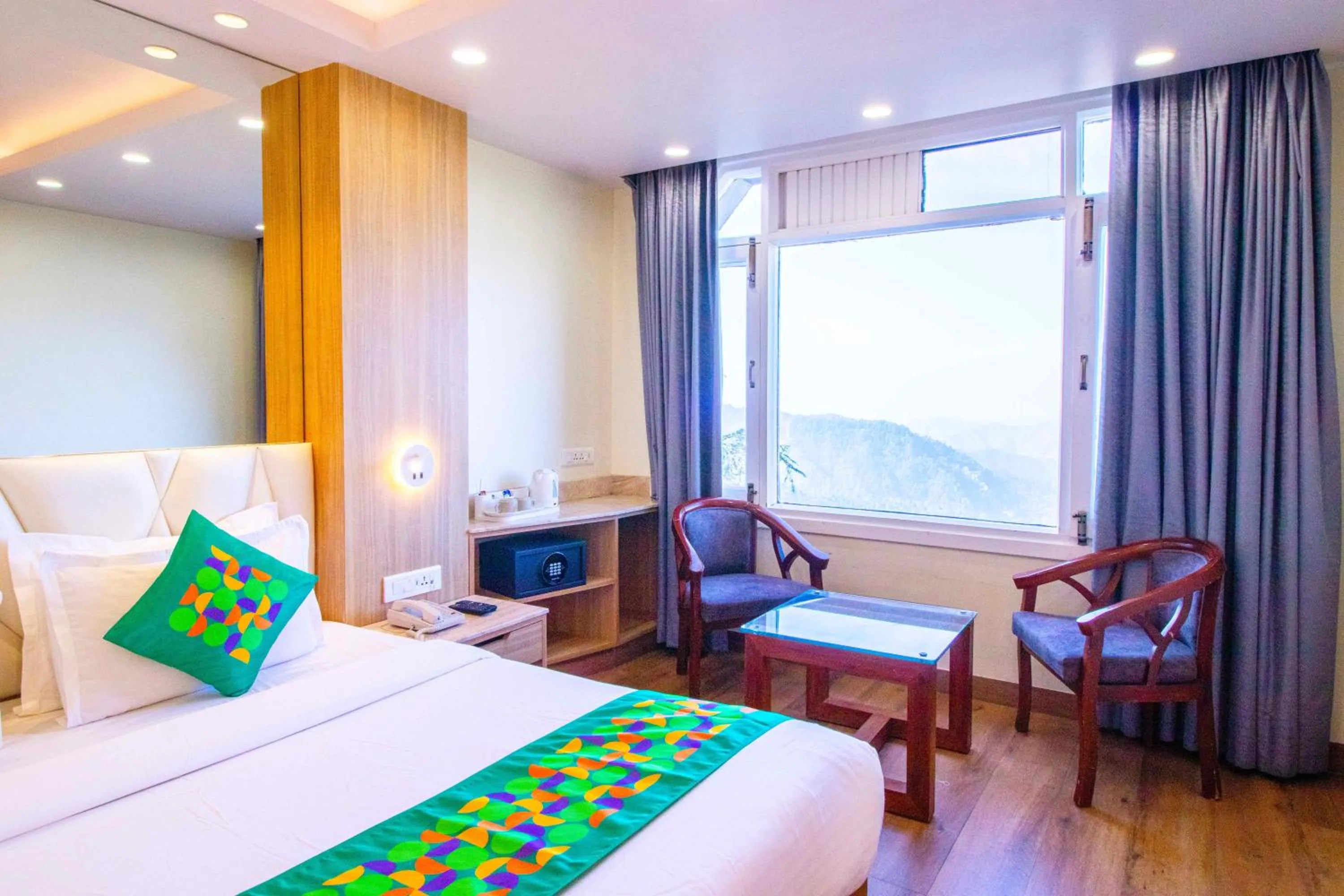 Bedroom, Bed in Treebo Varuna With Mountain View, Mall Road