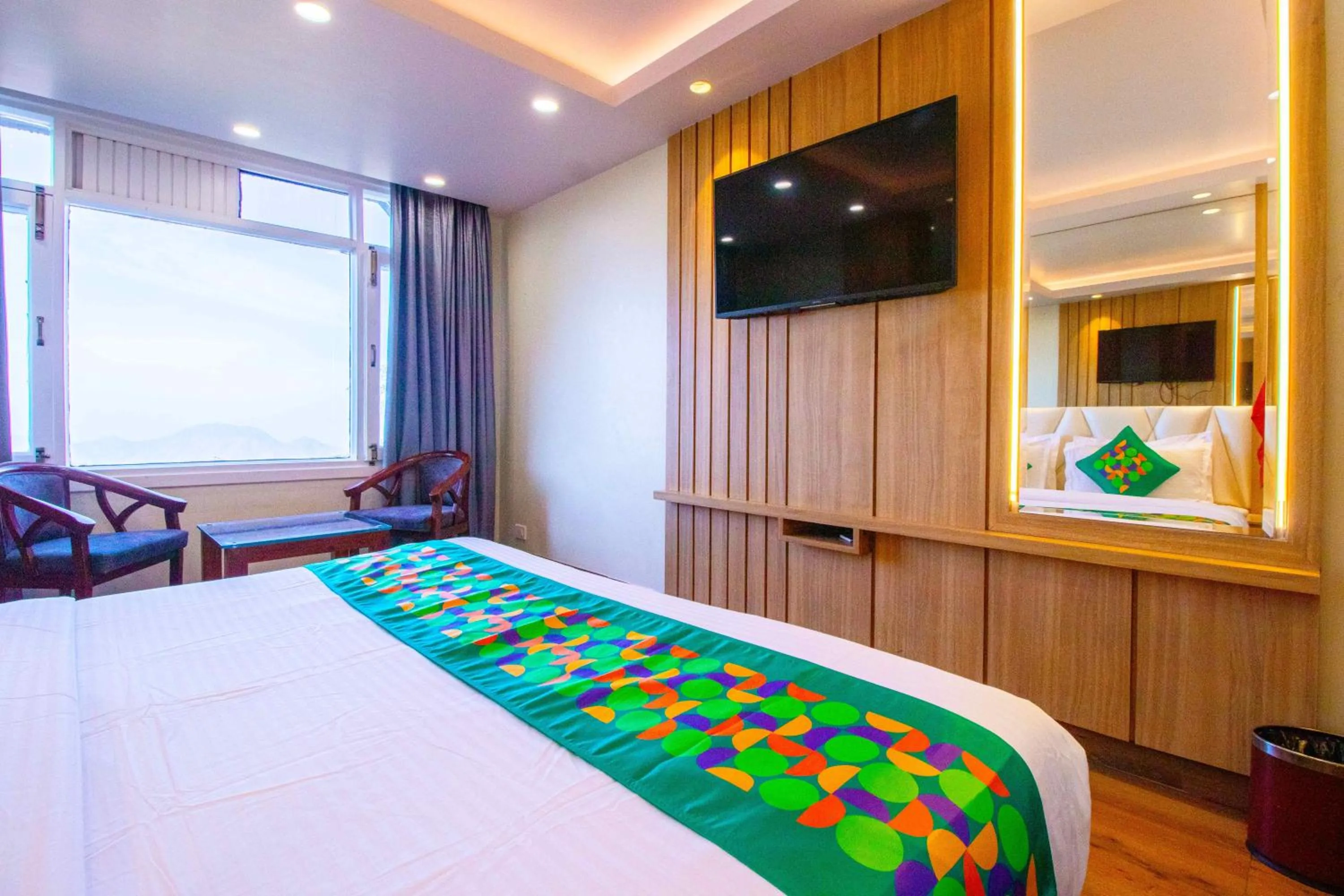 Bedroom, Bed in Treebo Varuna With Mountain View, Mall Road