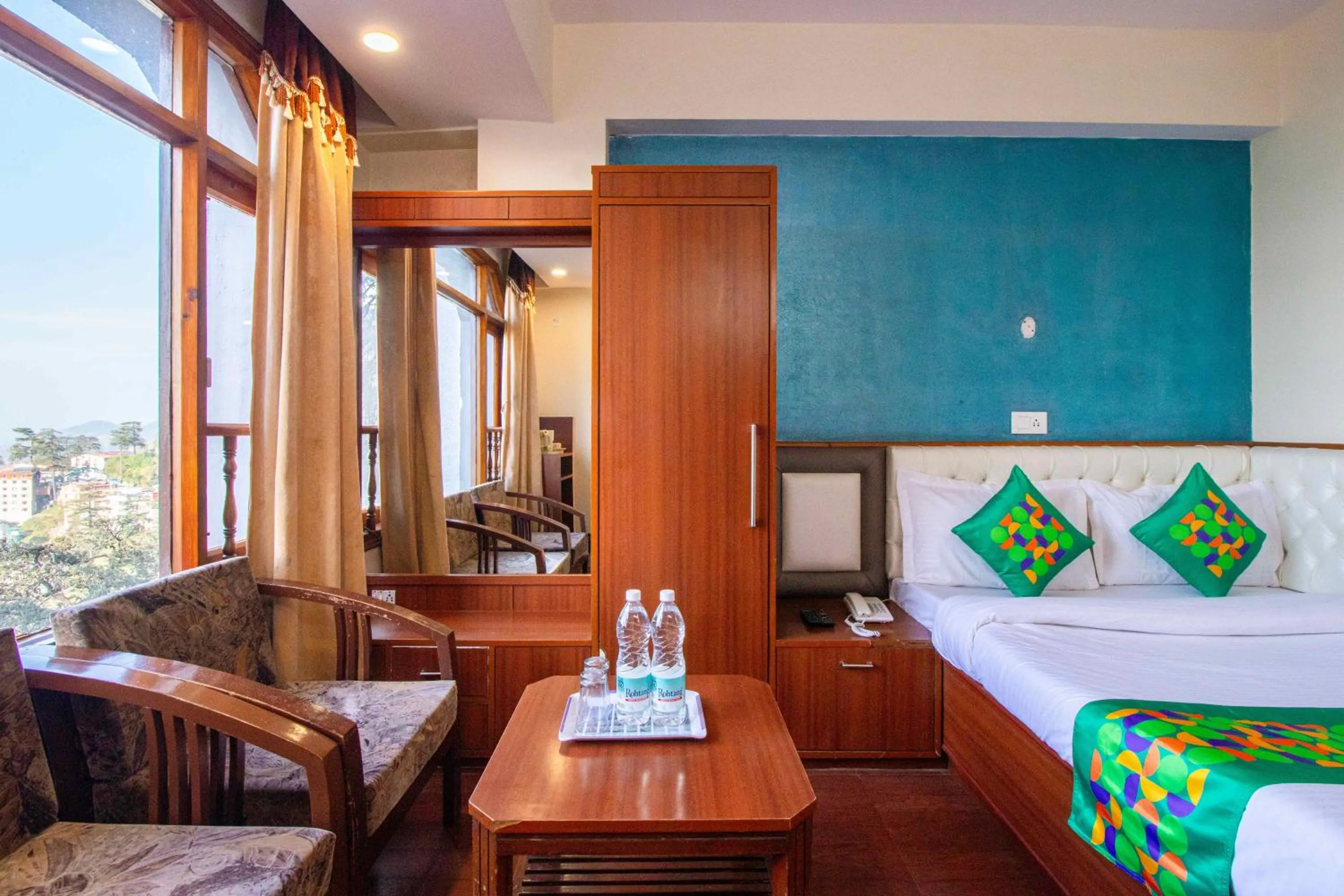 Bedroom, Bed in Treebo Varuna With Mountain View, Mall Road