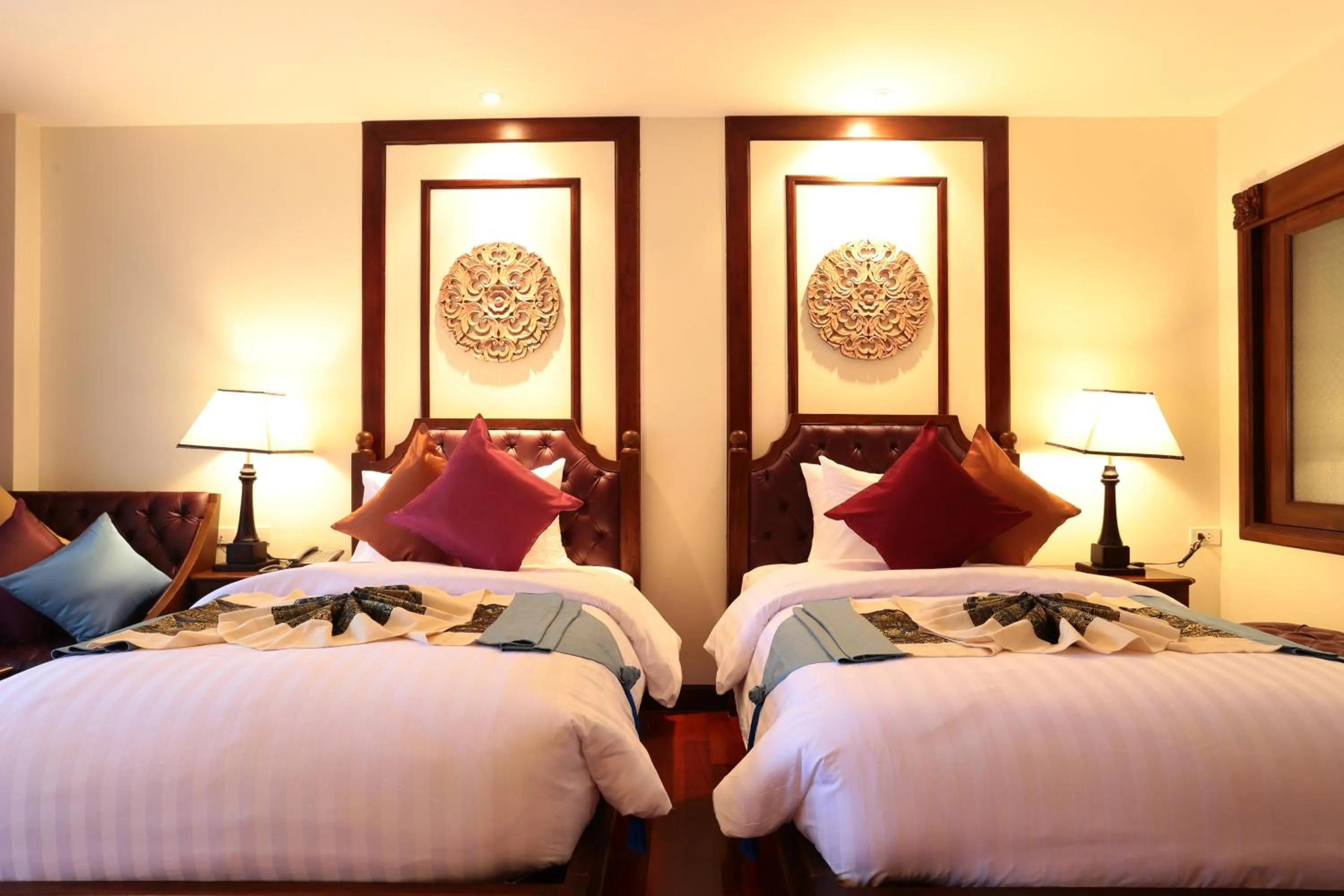 Bed in Viangluang Resort