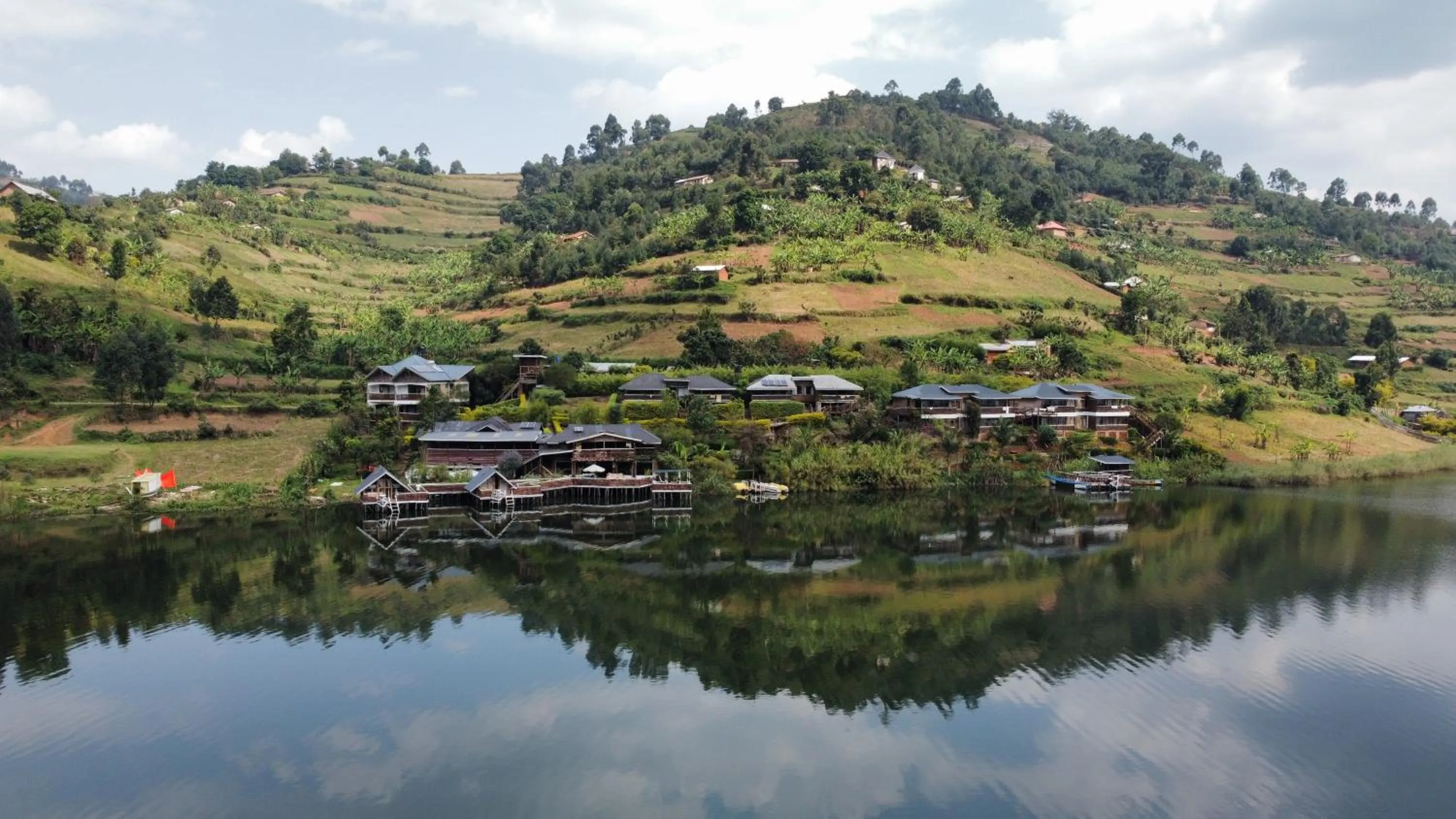 Property building in Lake Bunyonyi Rock Resort