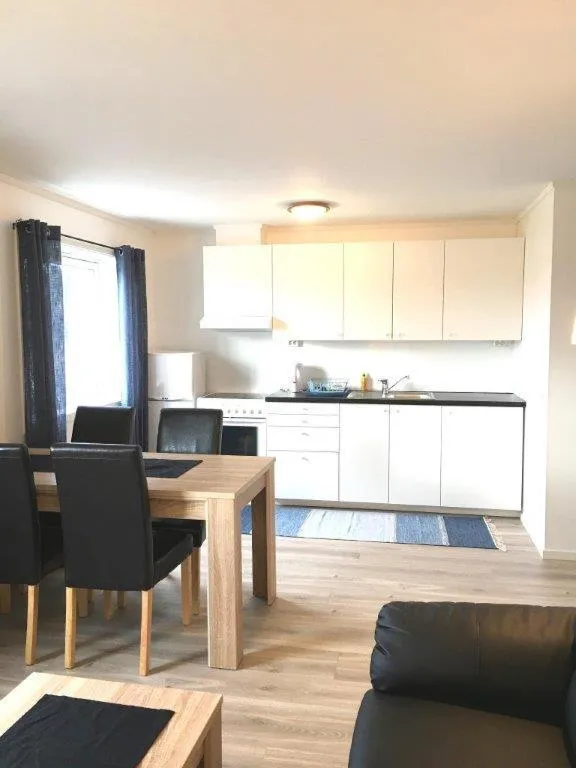 Kitchen or kitchenette in Vestby Hotell & Gjestegaard AS