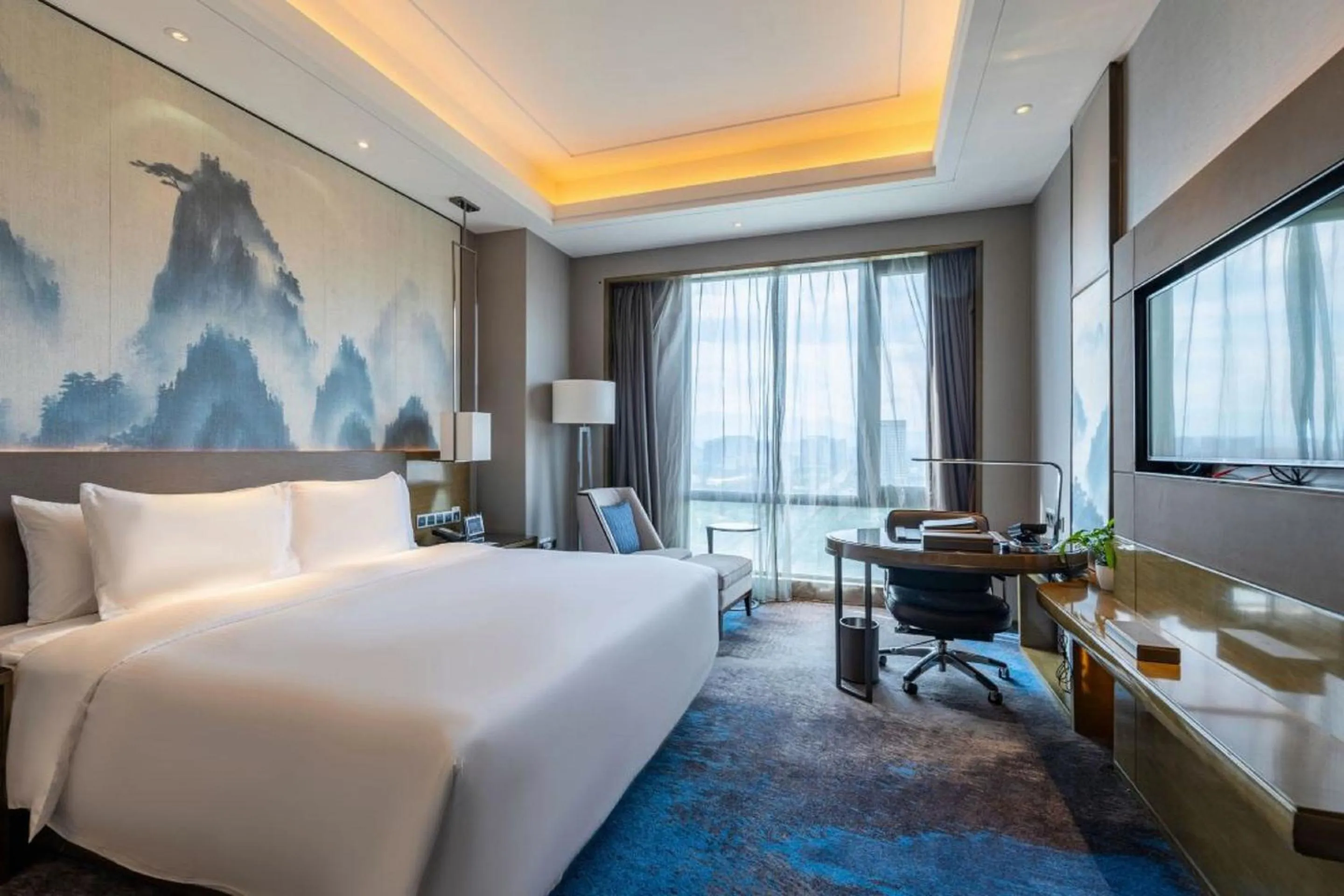 Bedroom, Bed in Wanda Realm Shangrao