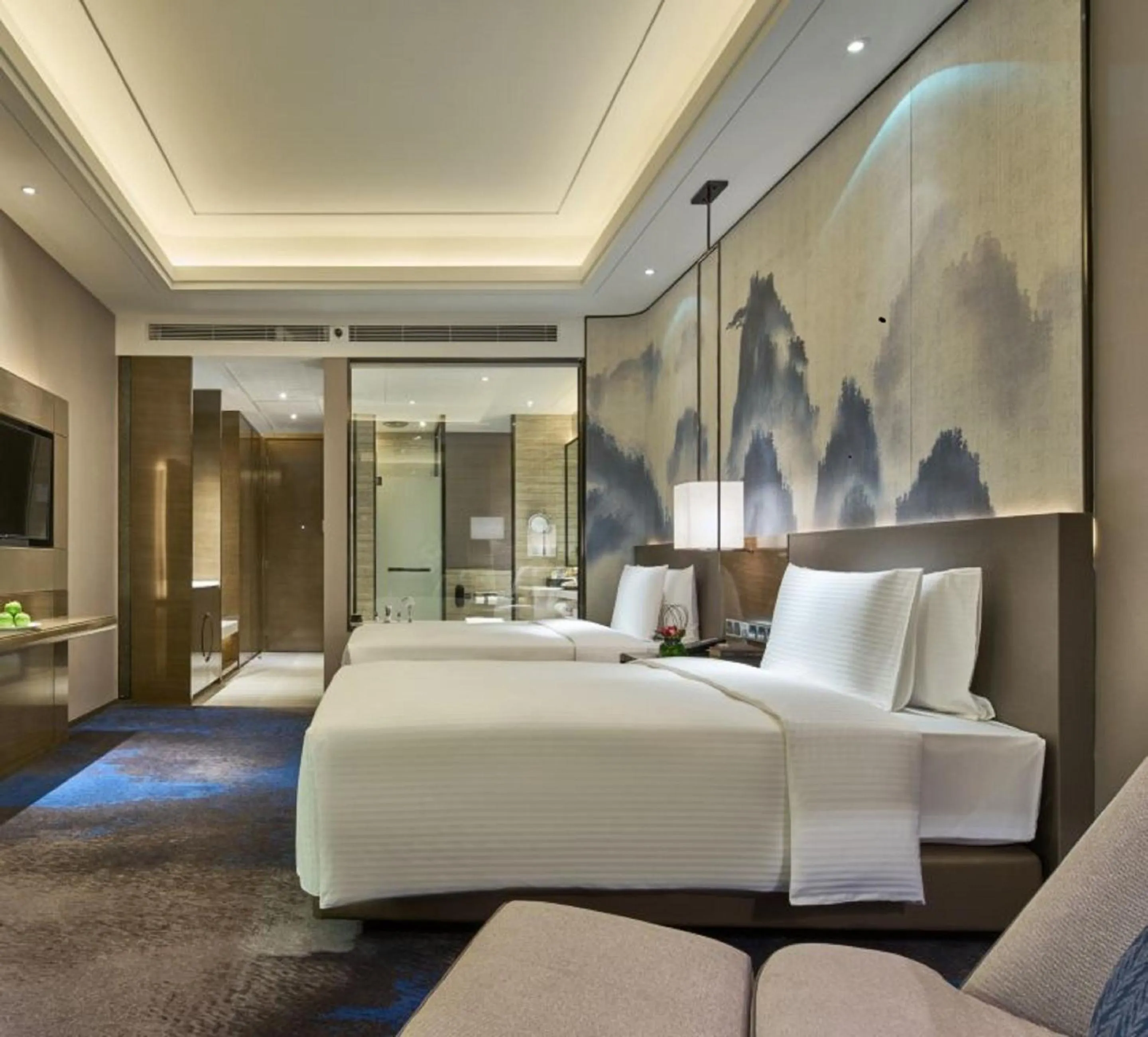 Bedroom, Bed in Wanda Realm Shangrao