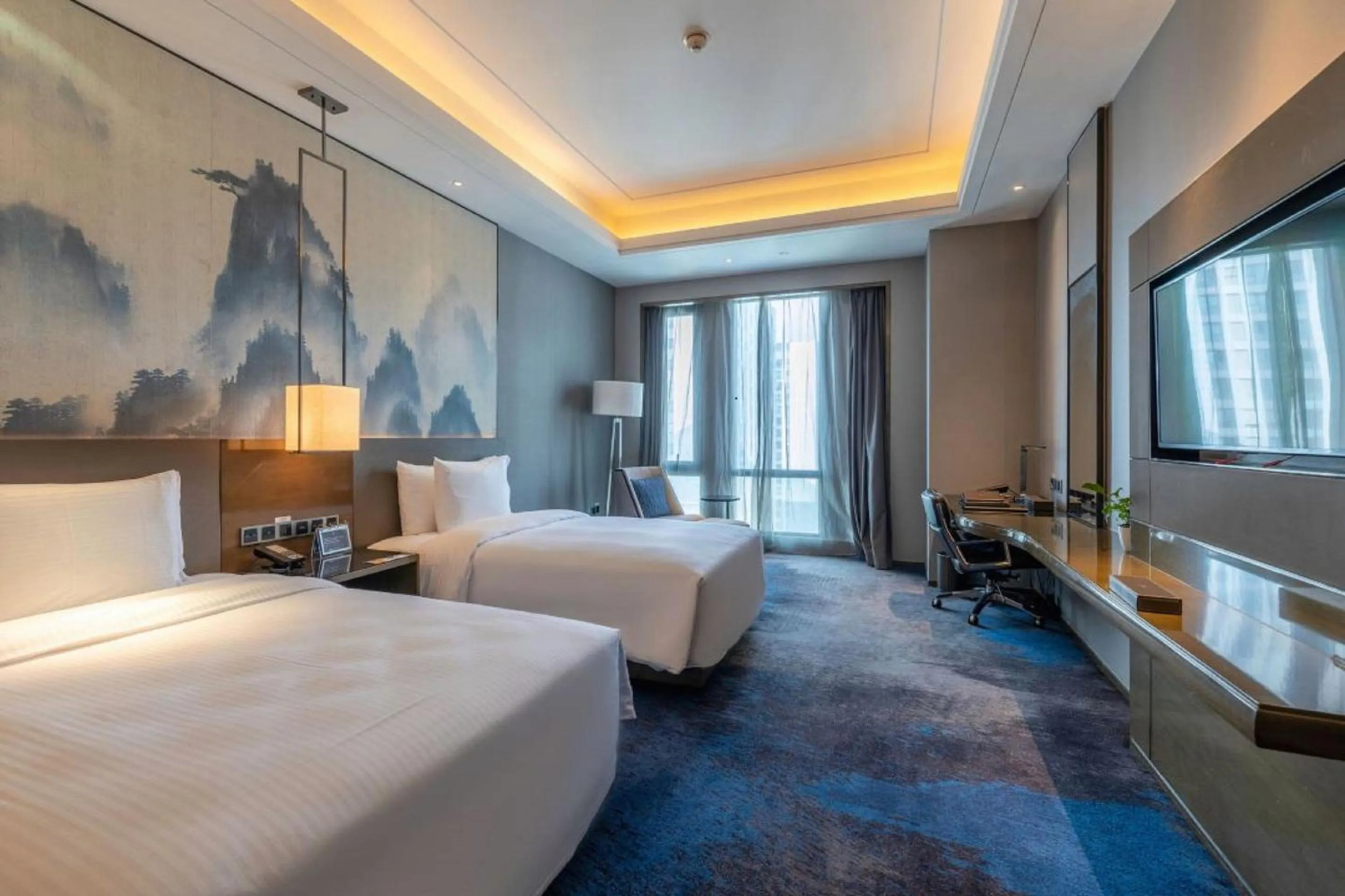 Bedroom, Bed in Wanda Realm Shangrao