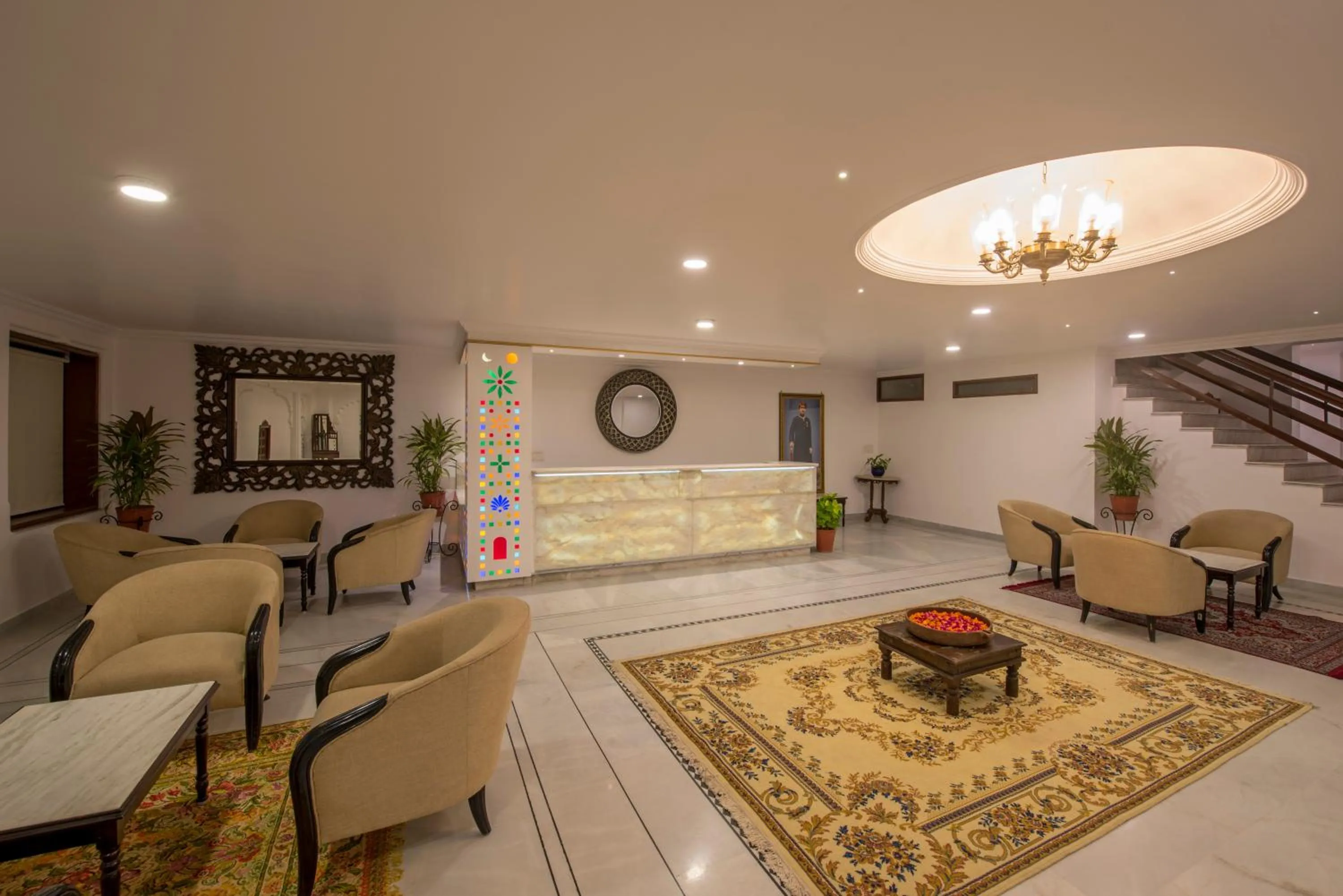 Lobby or reception in Hotel Raj Kuber