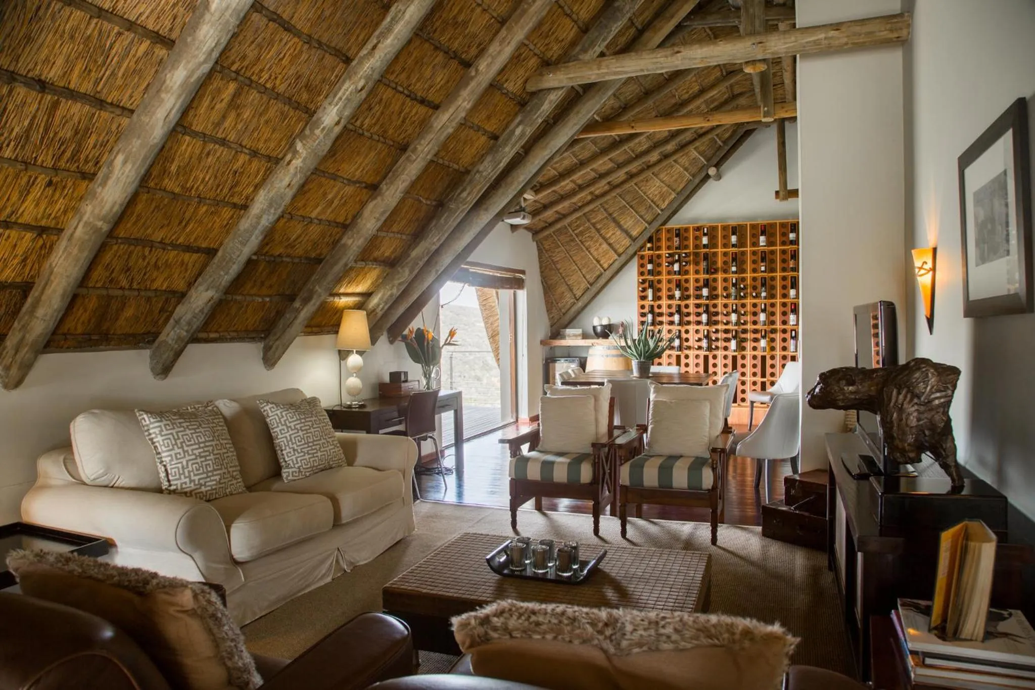 Communal lounge/ TV room in Hopewell Private Game Reserve
