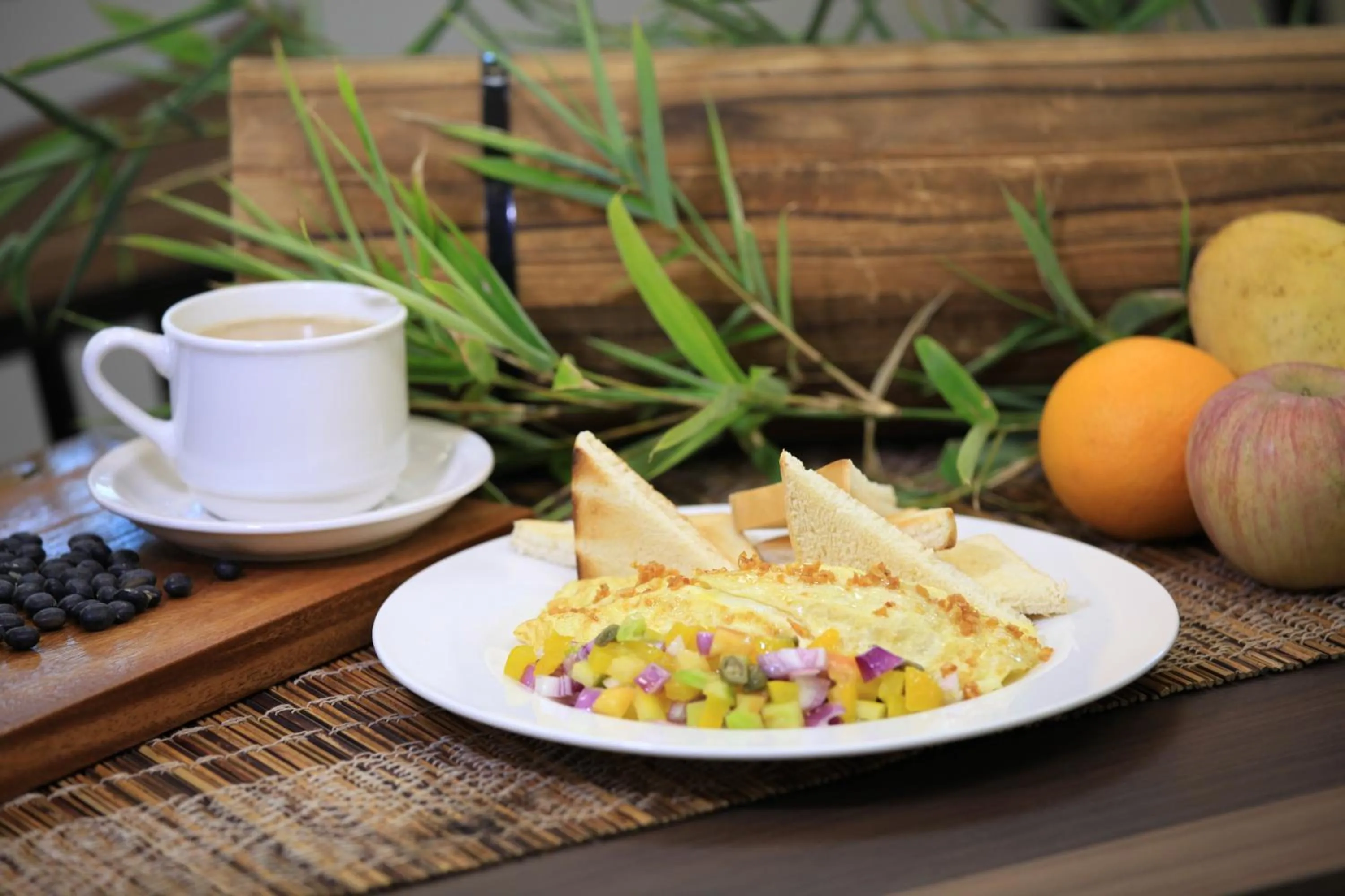 Asian breakfast in Coron Soleil Express Hotel