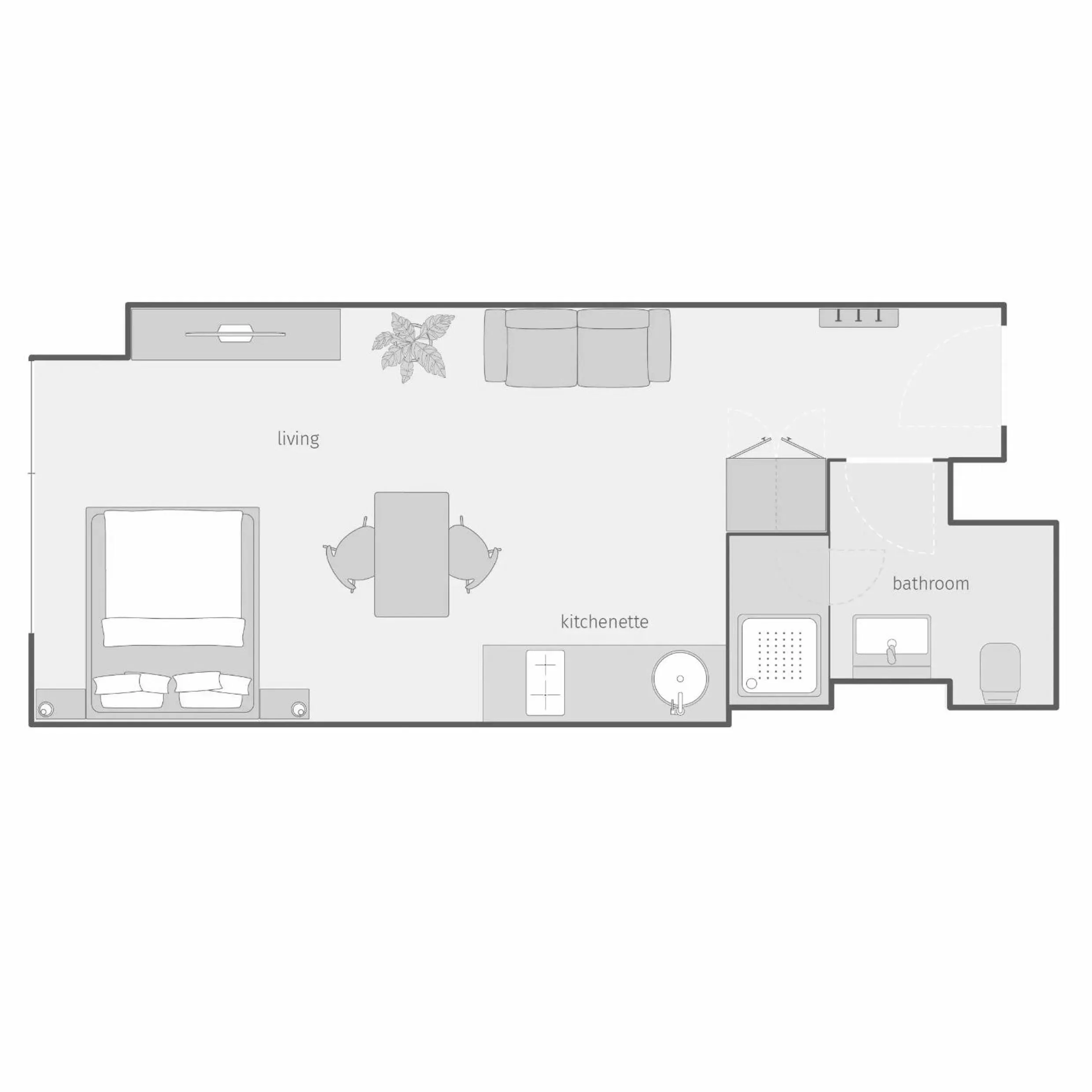 Floor plan in smartments Berlin City West