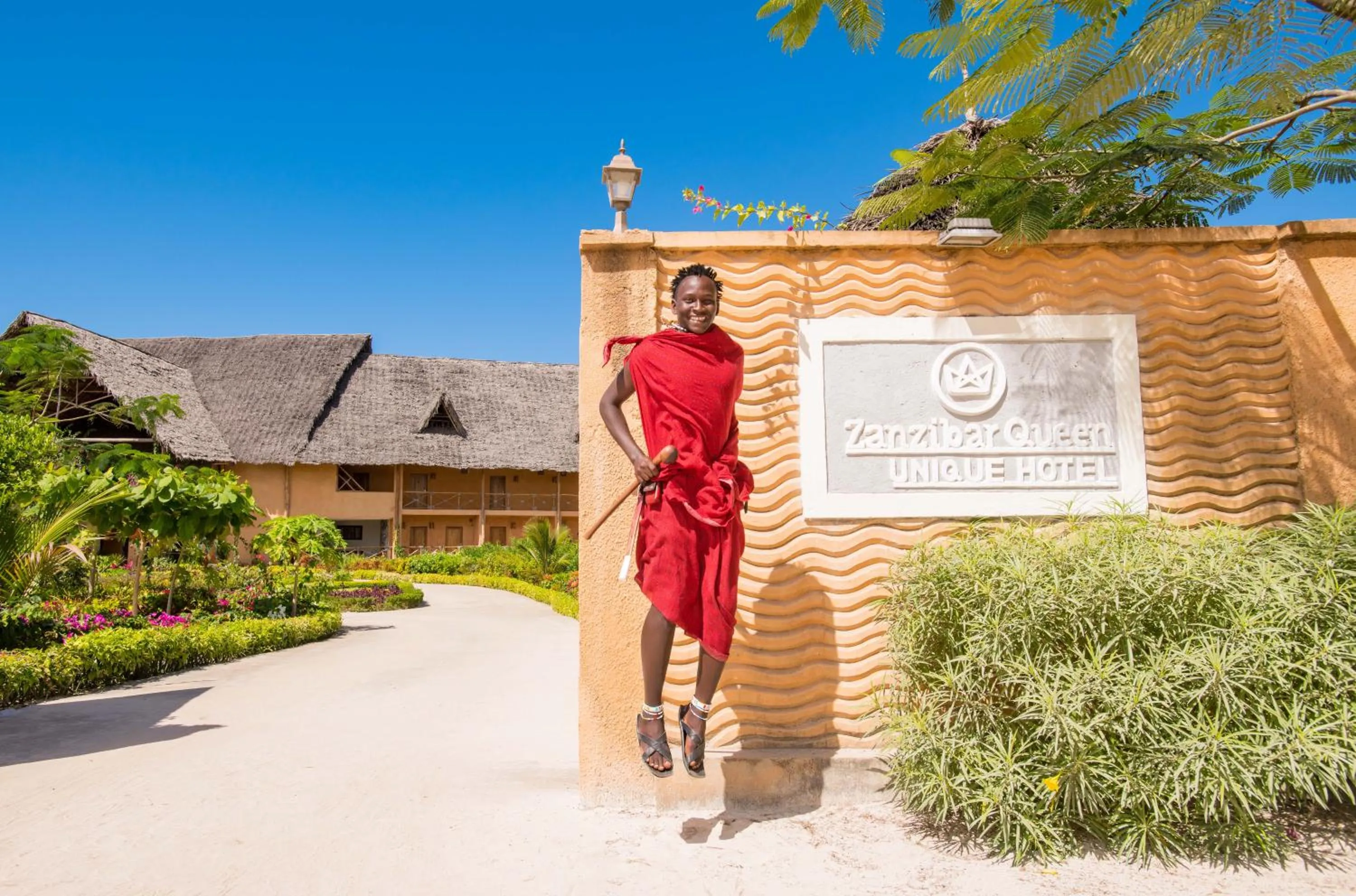Facade/entrance in Zanzibar Queen Hotel