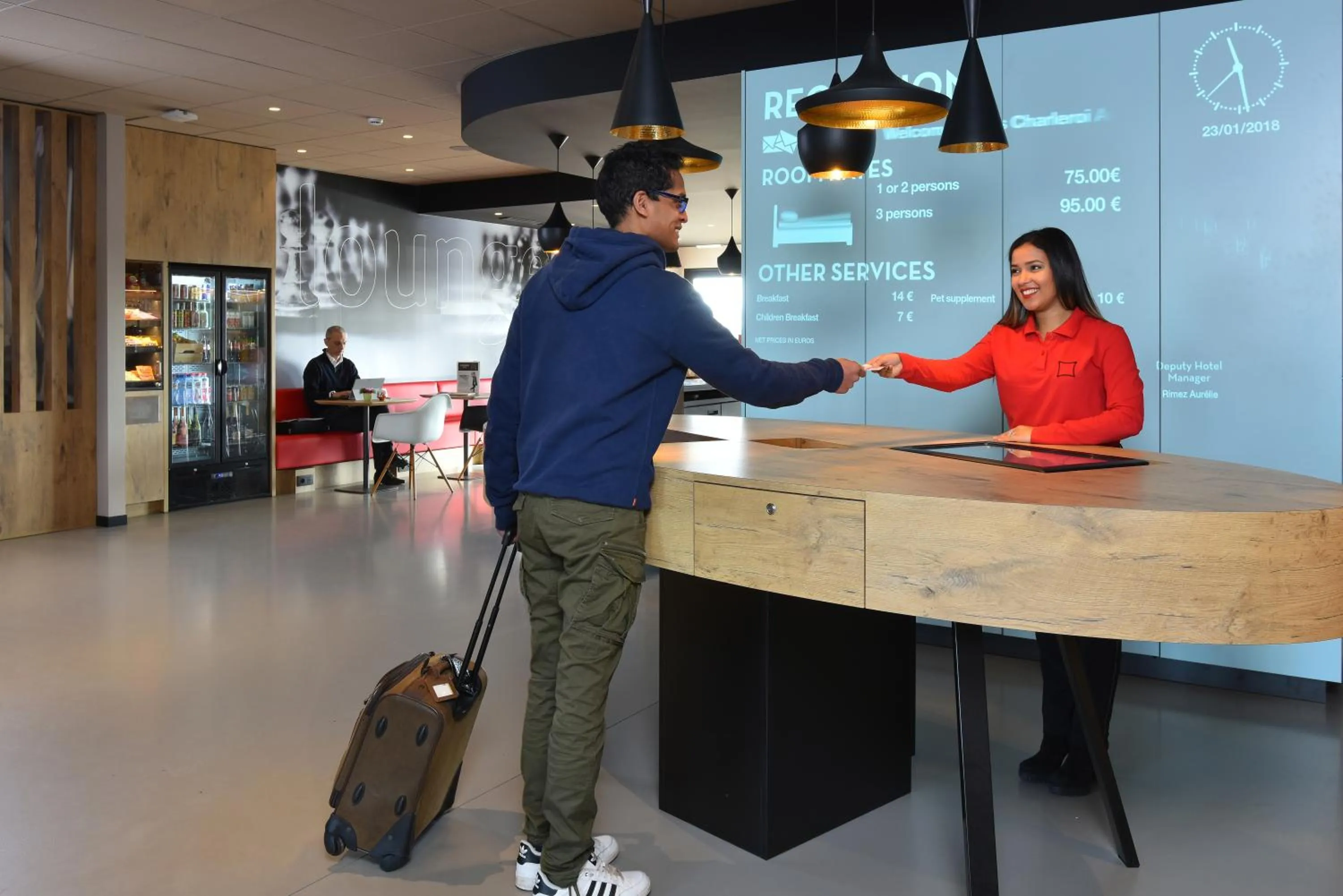 Lobby or reception in ibis Charleroi Airport Brussels South