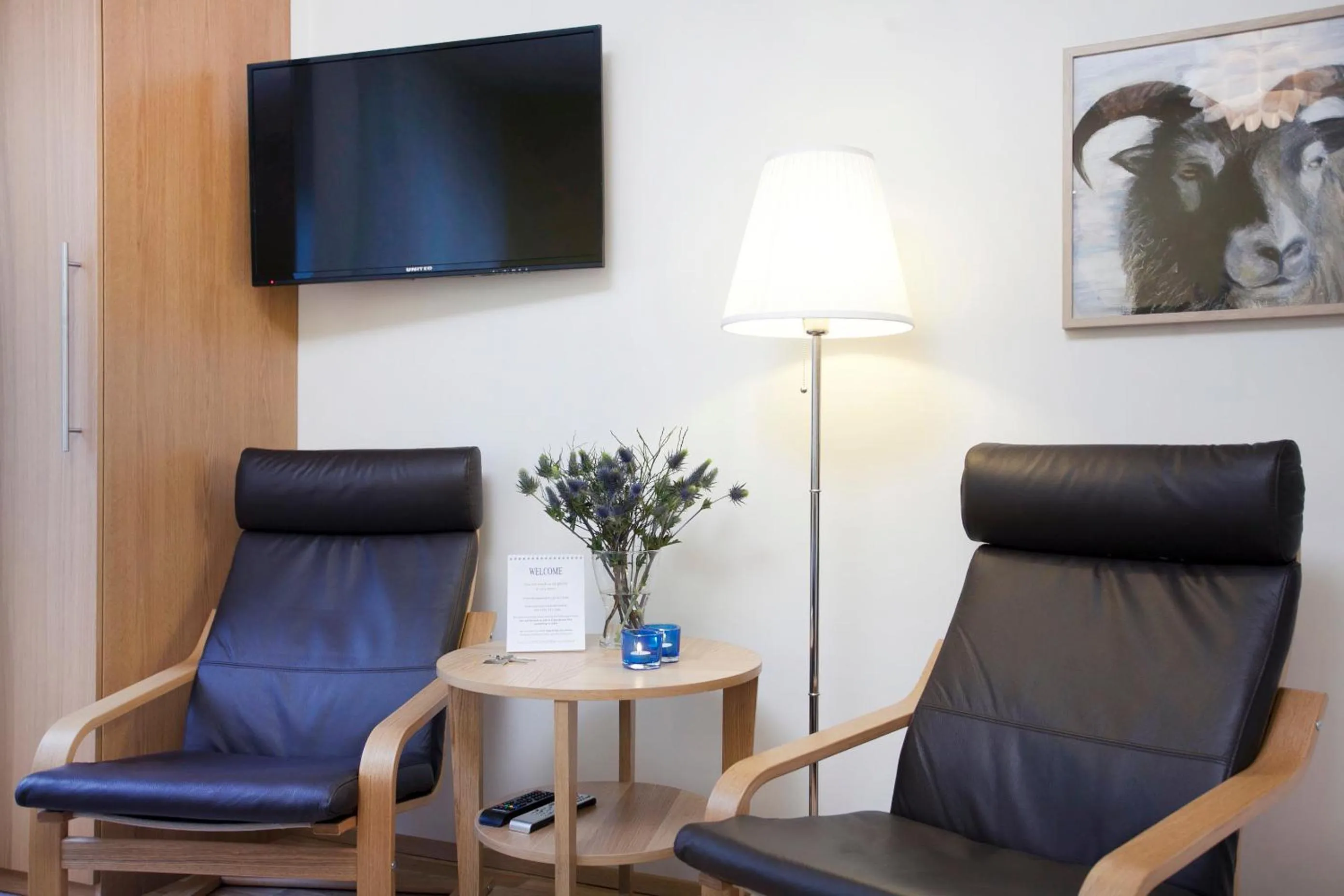 Seating area in Northern Comfort Apartments