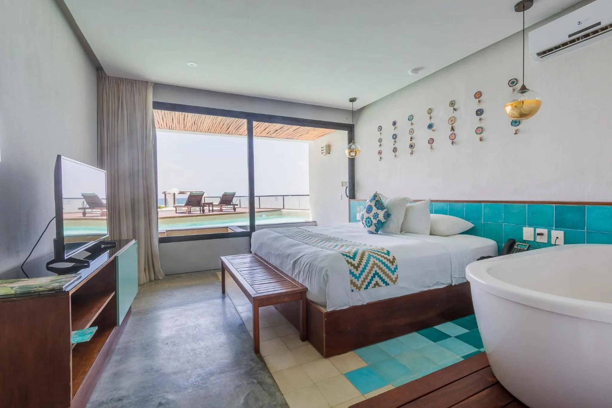 Photo of the whole room, Bed in O' Tulum Boutique Hotel - Adults Only