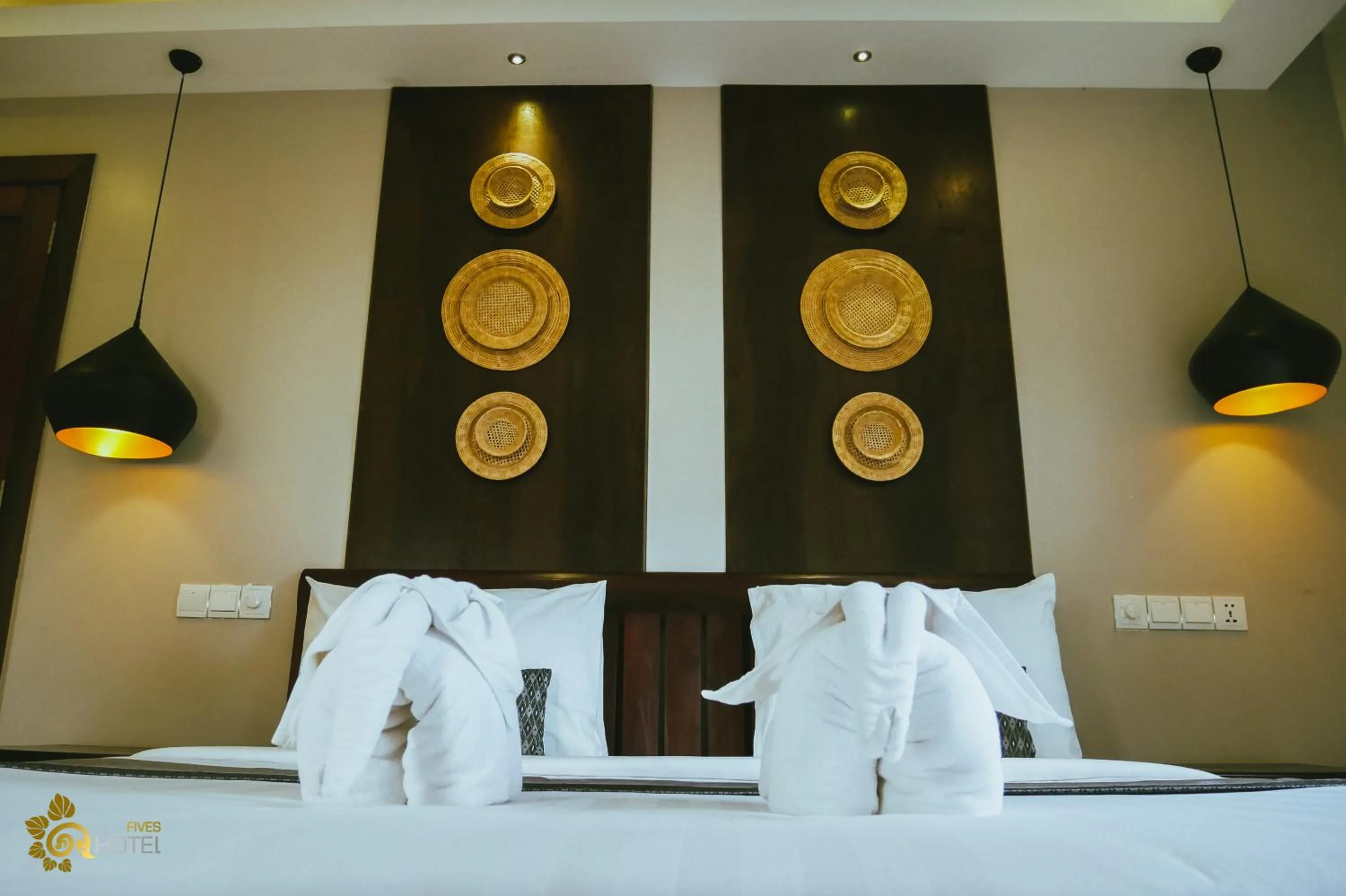 Decorative detail, Bed in Hotel Five.S