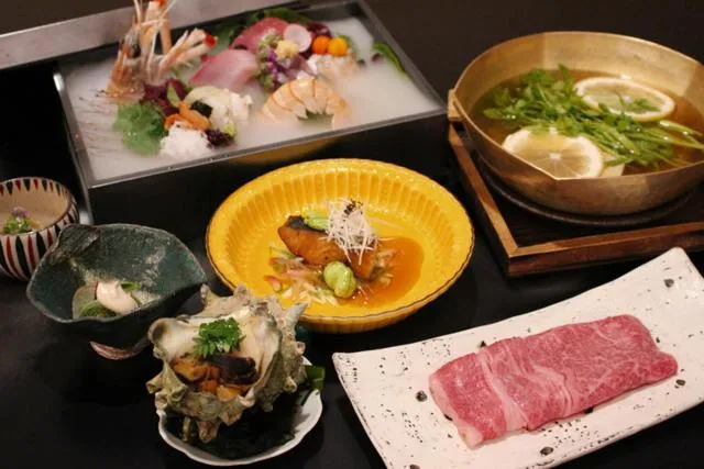 Dinner in Akazawa Onsen Hotel