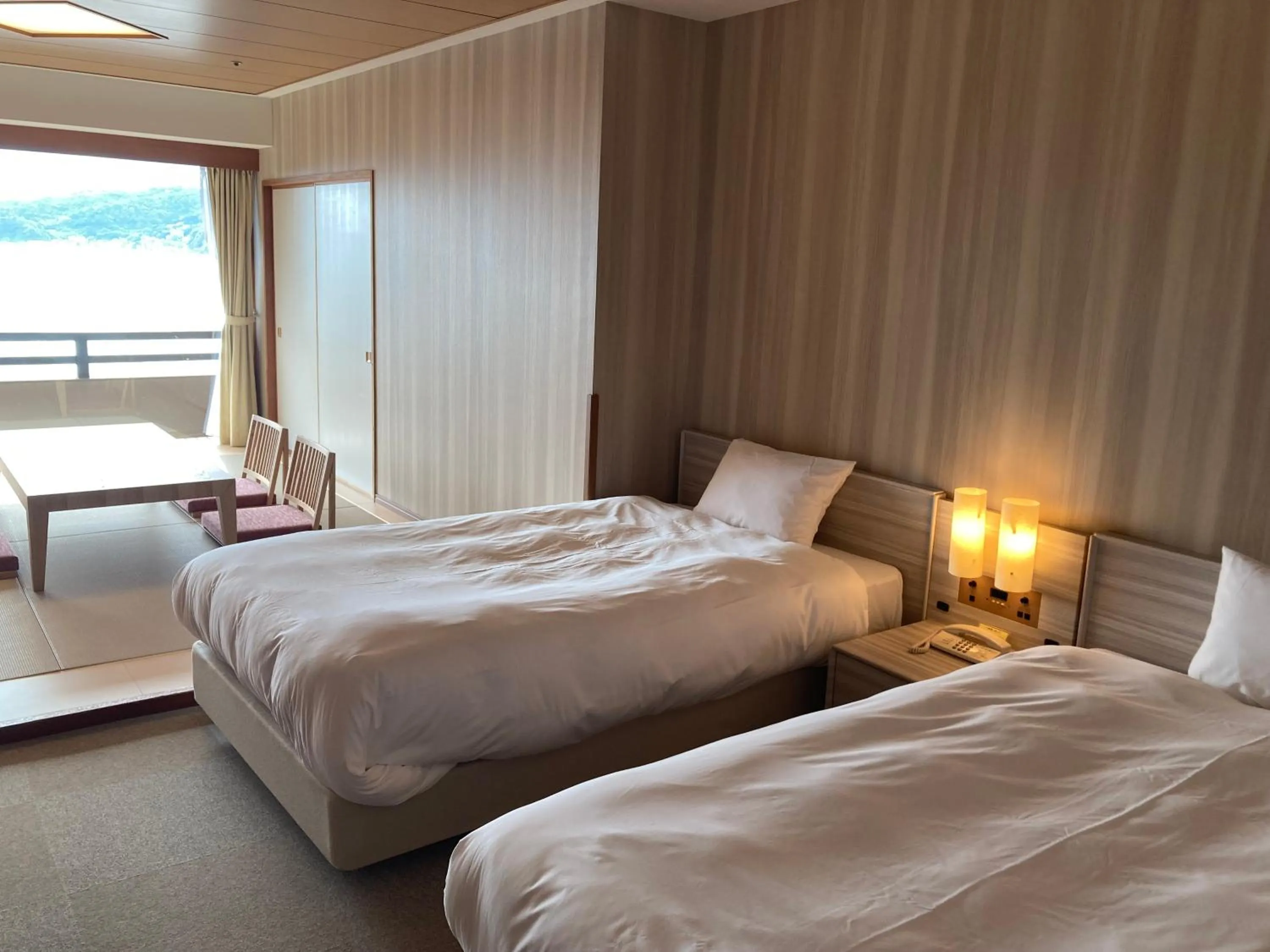 Bed in Akazawa Onsen Hotel