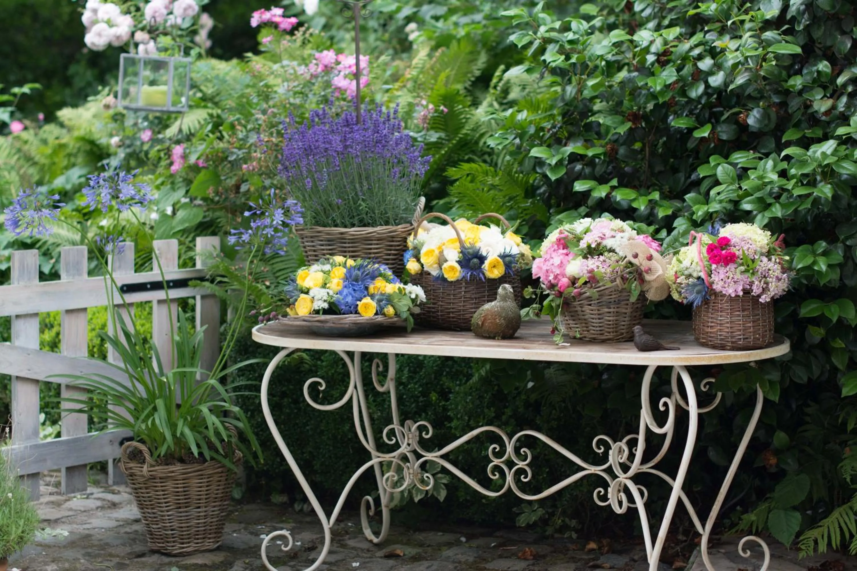 Garden view in La Roseraie