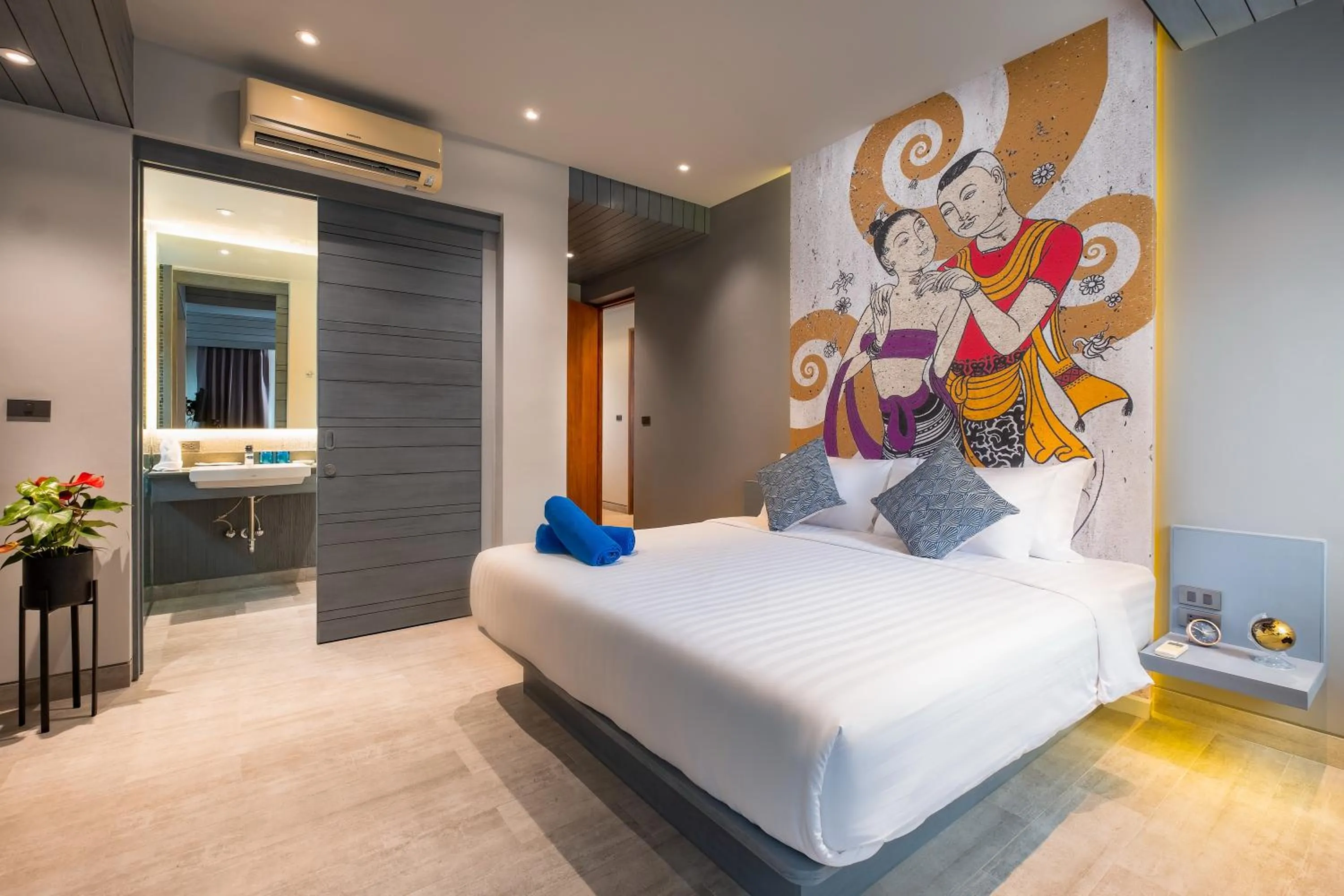 Bedroom, Bed in Karon Beach Pool Villa - Sha Extra Plus