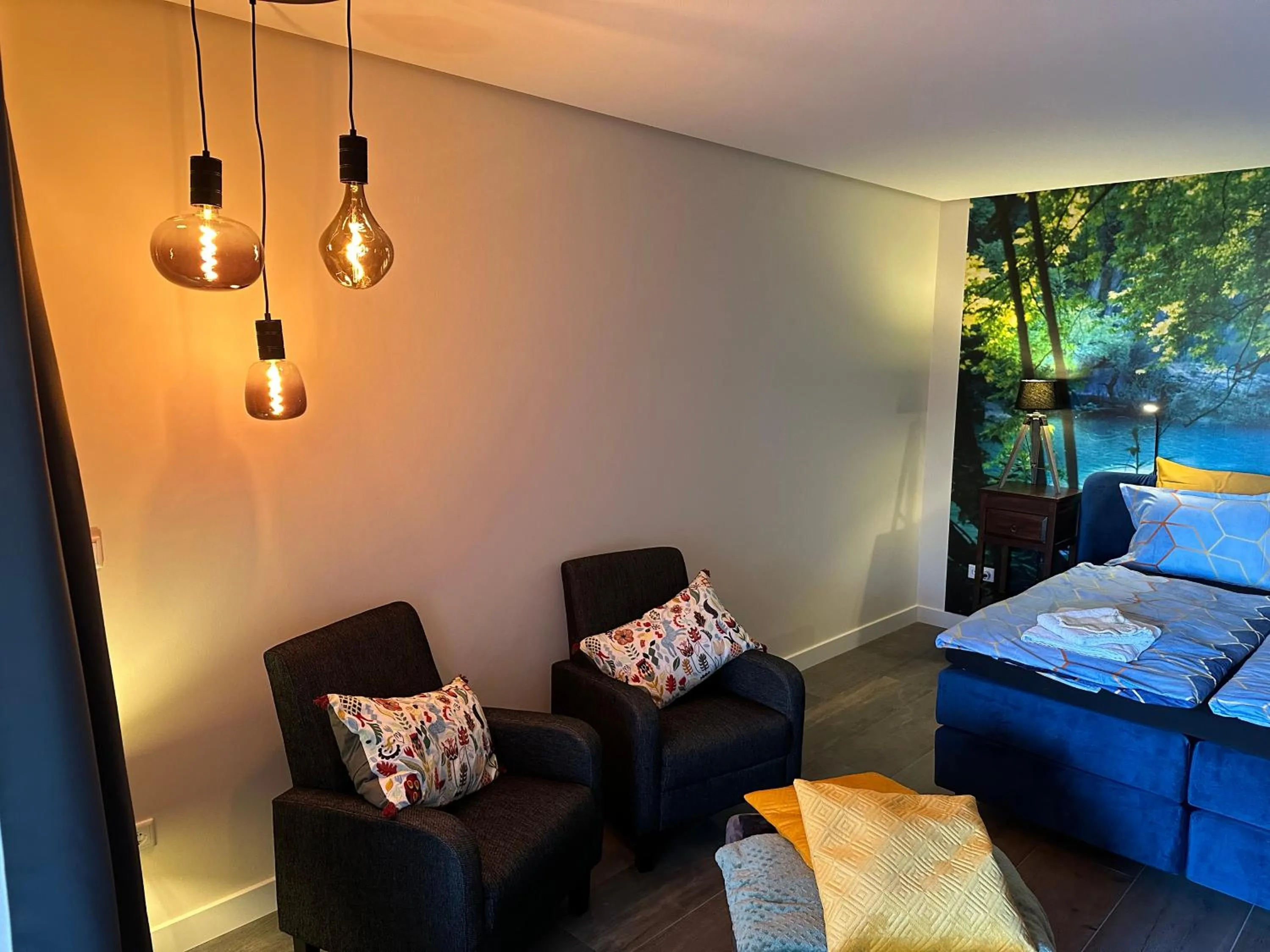 Seating area, Bed in Bed&Breakfast de Hooimoat